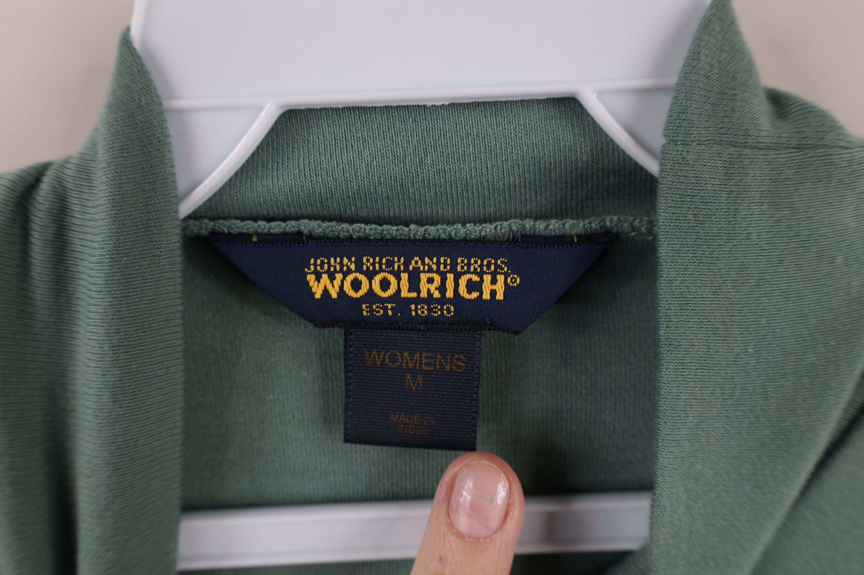 Vintage × Woolrich Woolen Mills Vintage 90s Woolrich Long Sleeve Mock Neck T-Shirt Green Size M / US 6-8 / IT 42-44 - 4 Thumbnail