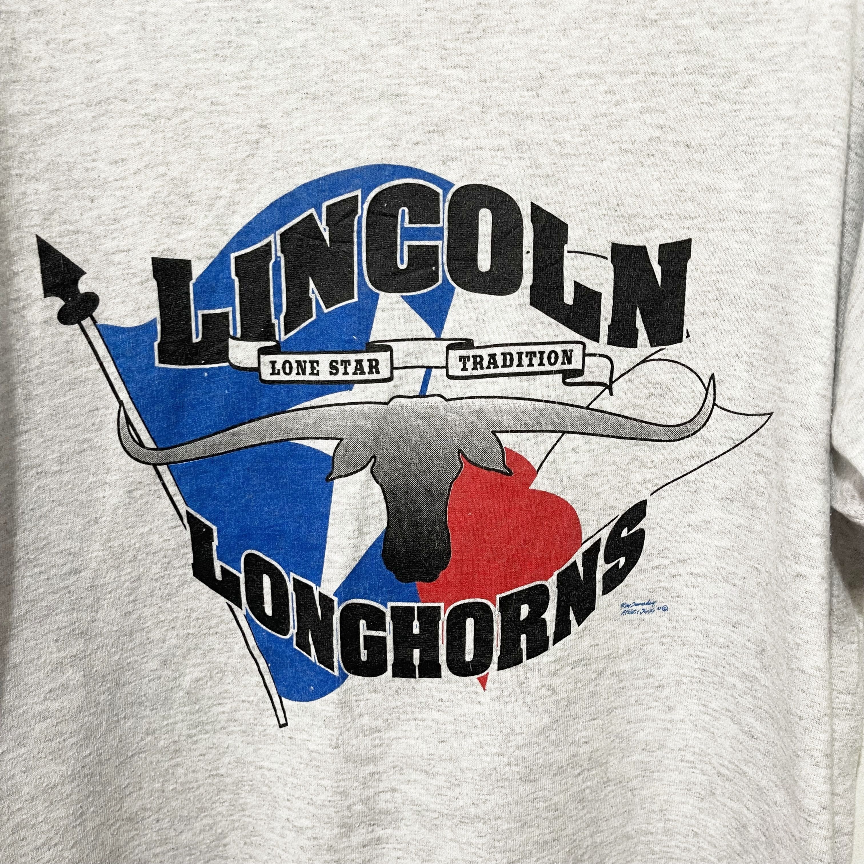 Vintage Vintage 90s Lincoln Longhorns T-Shirt Size US XL / EU 56 / 4 - 2 Thumbnail