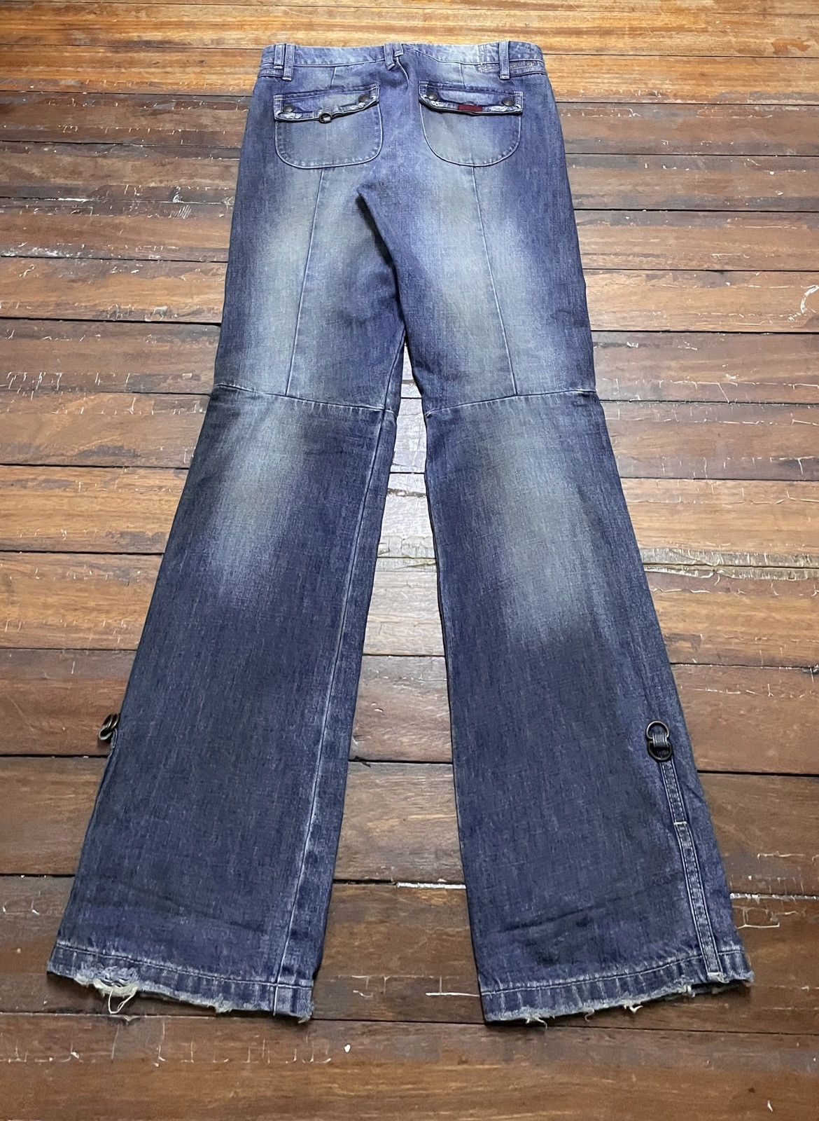 Marithe + Francois Girbaud Rare Vintage Marithe Francois Girbaud Flared Jeans 1990s Size US 31 - 2 Thumbnail