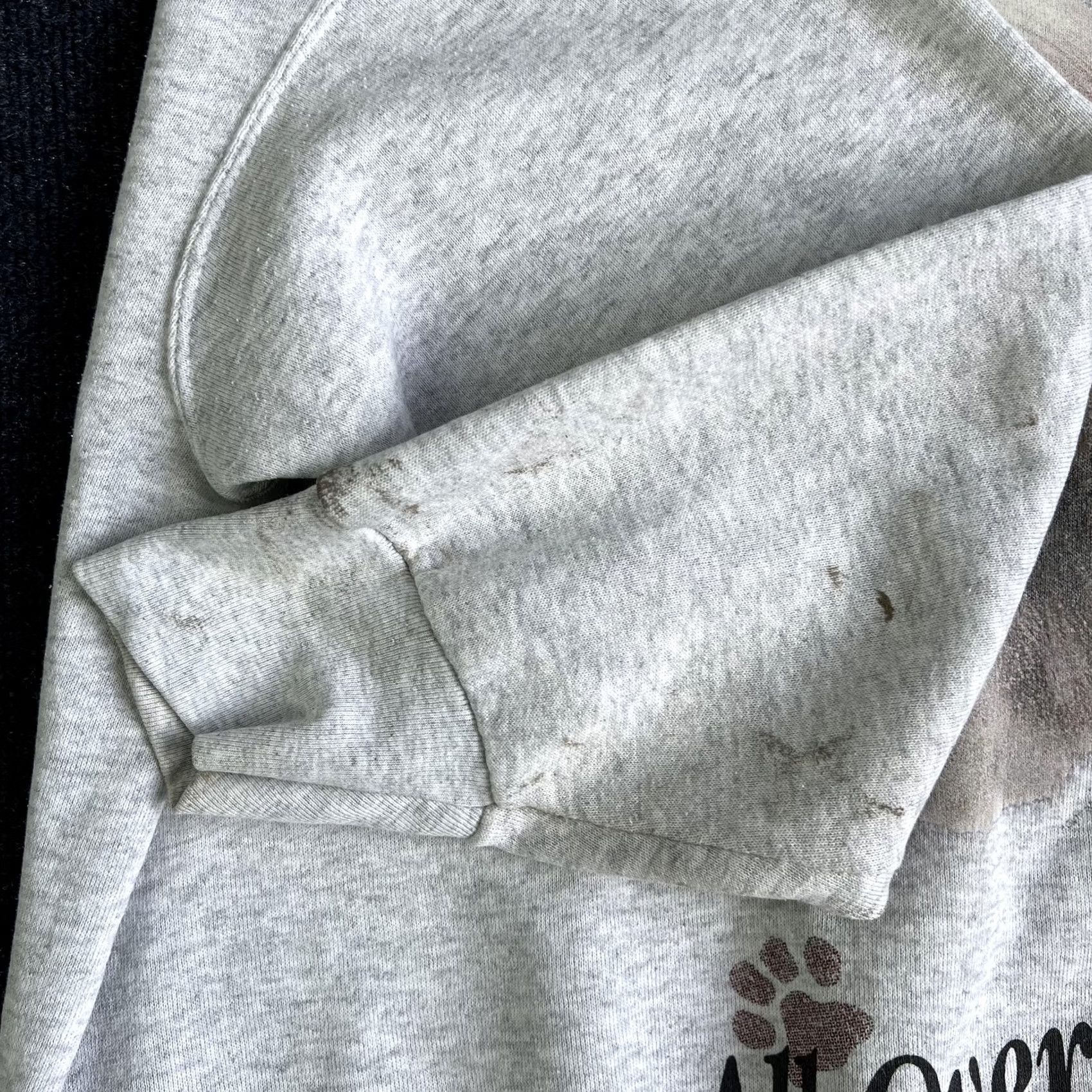 Fruit Of The Loom VINTAGE Lhasa Apso Sweatshirt Mens Large Gray My Dog Walks All Over Me 90s Size US L / EU 52-54 / 3 - 7 Thumbnail