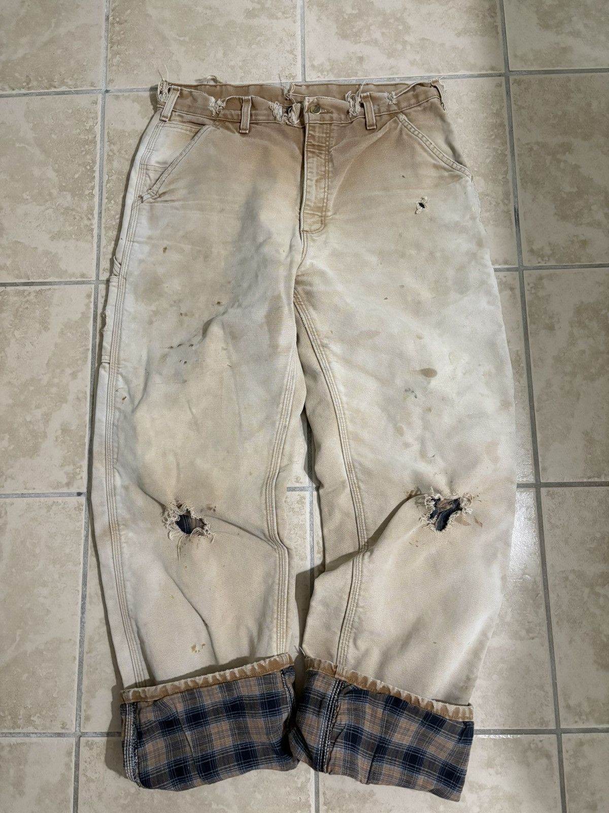 Carhartt CARHARTT PANTS FLANNEL LINED VINTAGE Size US 34 / EU 50 - 2 Thumbnail