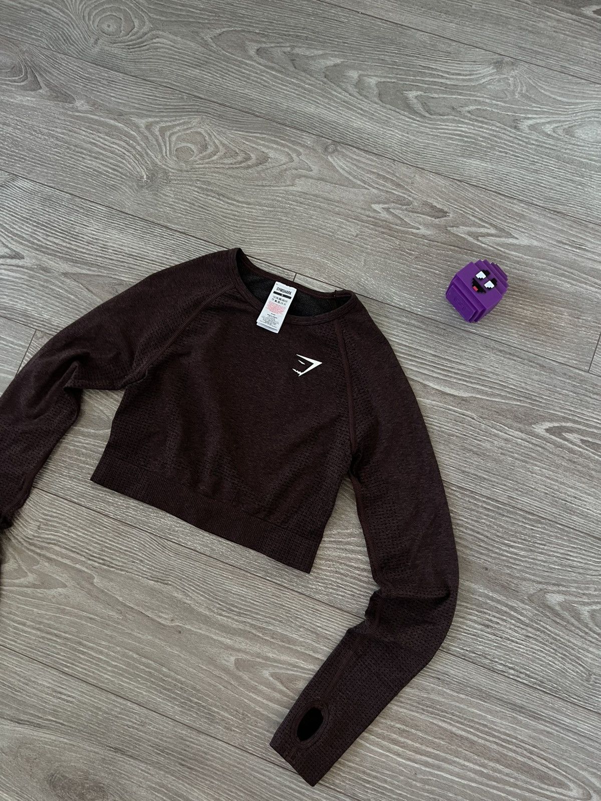 Gymshark ‼️Gymshark Womans Long Sleeve Onyx Straight Fit Gym Top‼️ Size S / US 4 / IT 40 - 12 Thumbnail