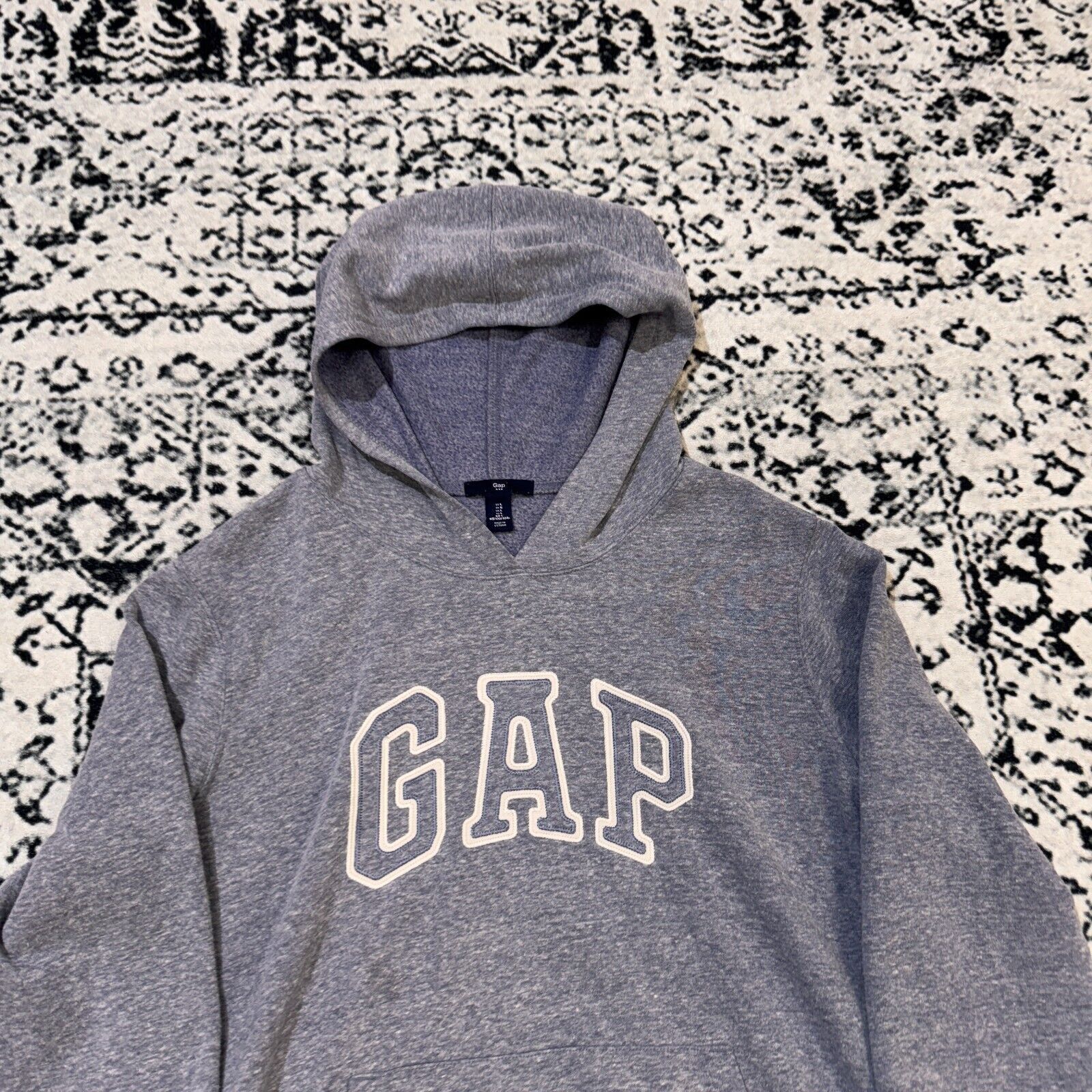 Gap × Vintage Vintage Gap Unisex Gray Cotton Hoodie Size L Y2K 90s Size US L / EU 52-54 / 3 - 4 Thumbnail