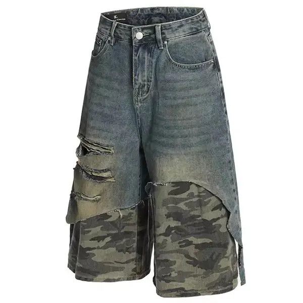Japanese Brand Ruumika x Erika Half Camo Short Pant Size US 31 - 2 Thumbnail