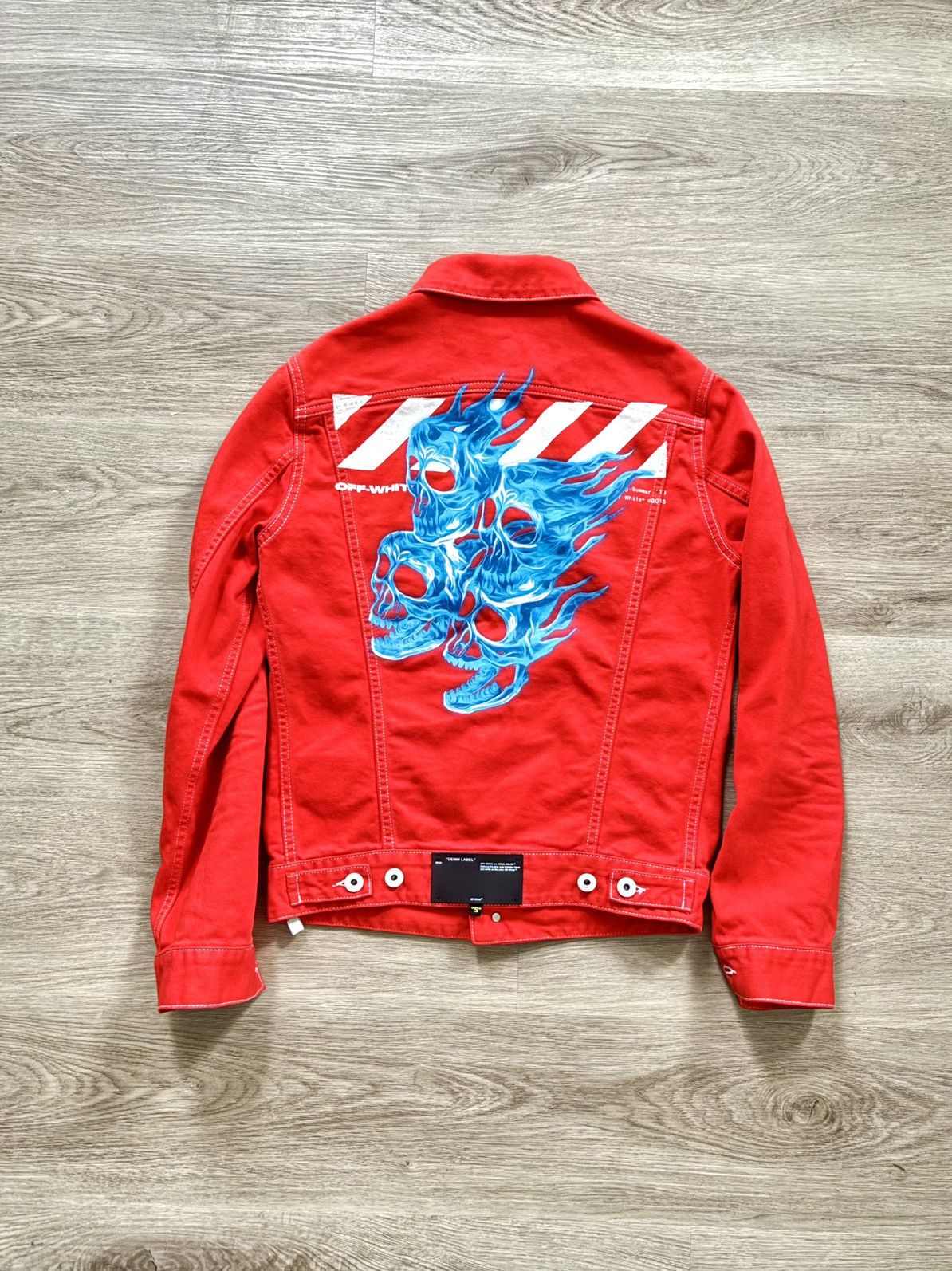 Off-White x Virgil Abloh “Flaming Skulls” Denim Jacket