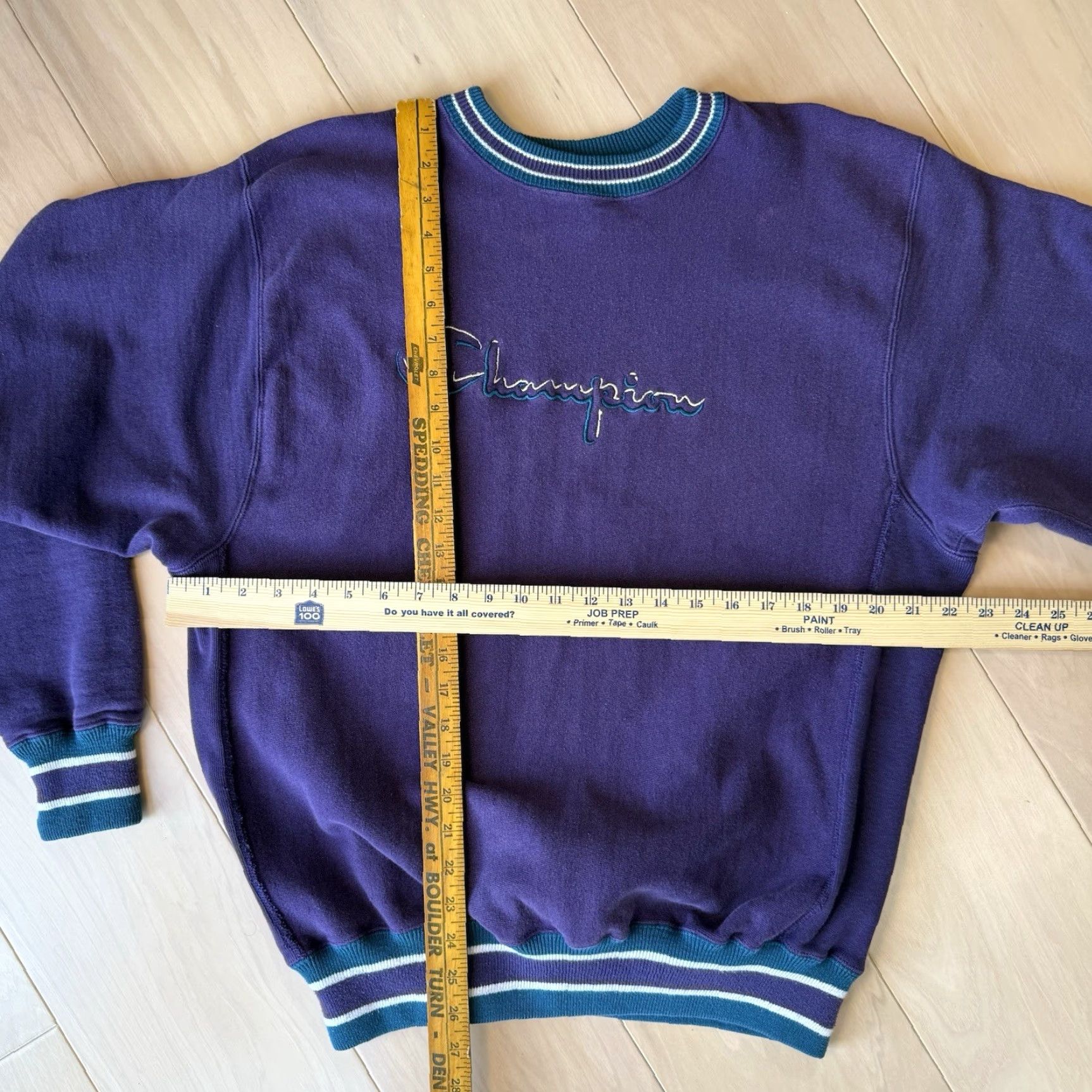 Champion VINTAGE Champion Reverse Weave Sweatshirt XL Purple 90s Fleece Made in USA Size US XL / EU 56 / 4 - 3 Thumbnail