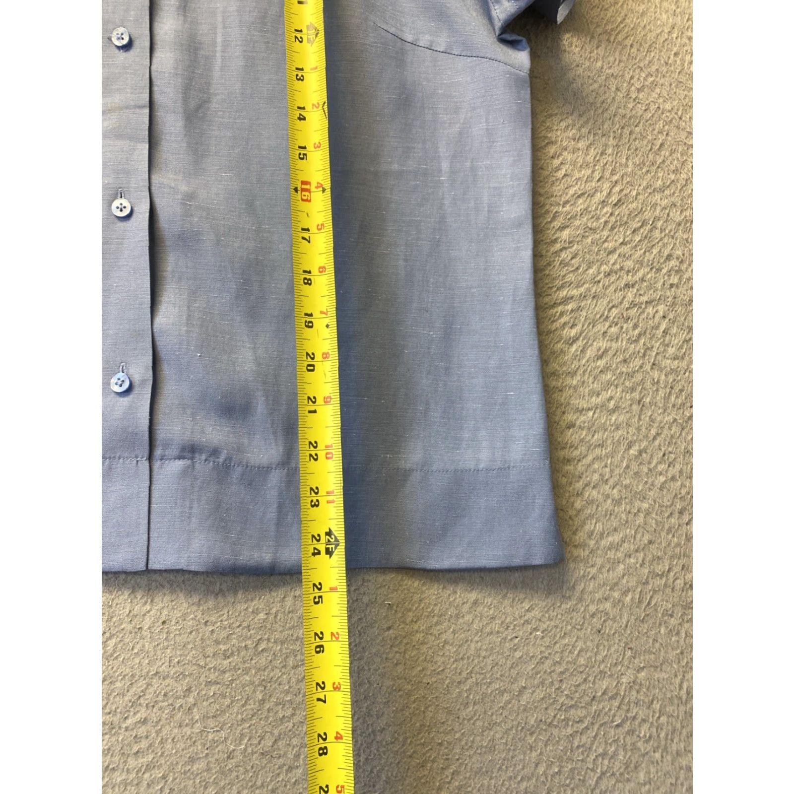 Eddie Bauer Eddie Bauer Women’s Button Shirt L Linen Blend Blue Short Sleeve Casual Business 14828 Size L / US 10 / IT 46 - 4 Thumbnail