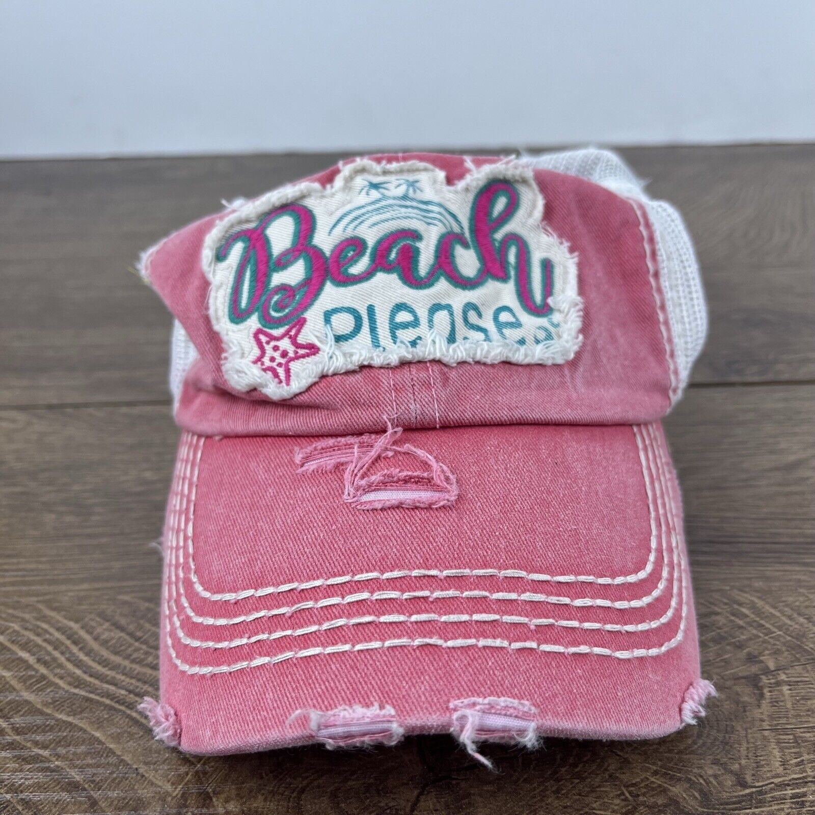 Other Beach Please Hat Beach Hat Red Adjustable Hat Red Adult Size Size ONE SIZE - 2 Thumbnail