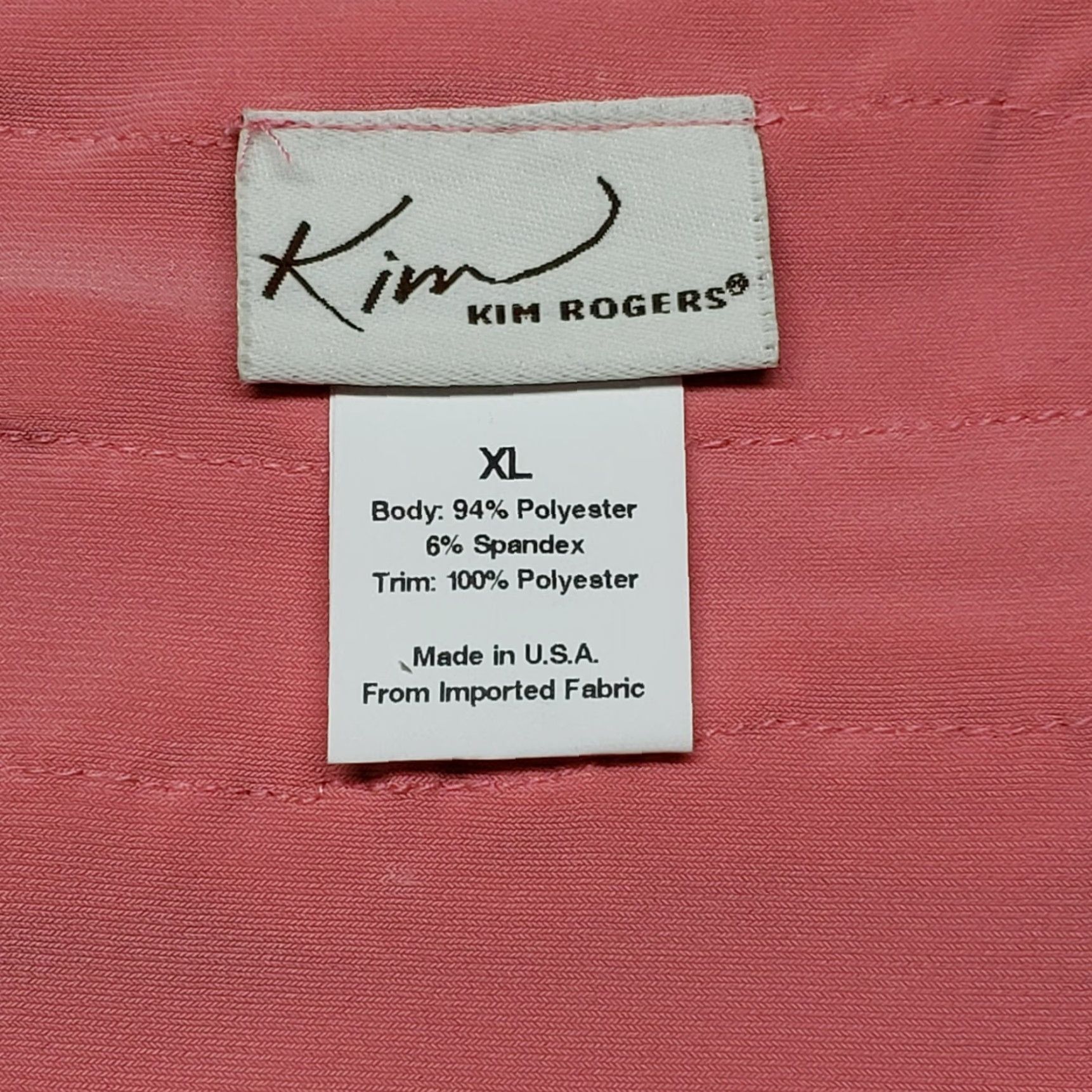 Pinko Kim Rogers T-Shirt Womens XL Pink Round Neck Cap Sleeve Ruffle USA Stretch Size XL / US 12-14 / IT 48-50 - 6 Thumbnail