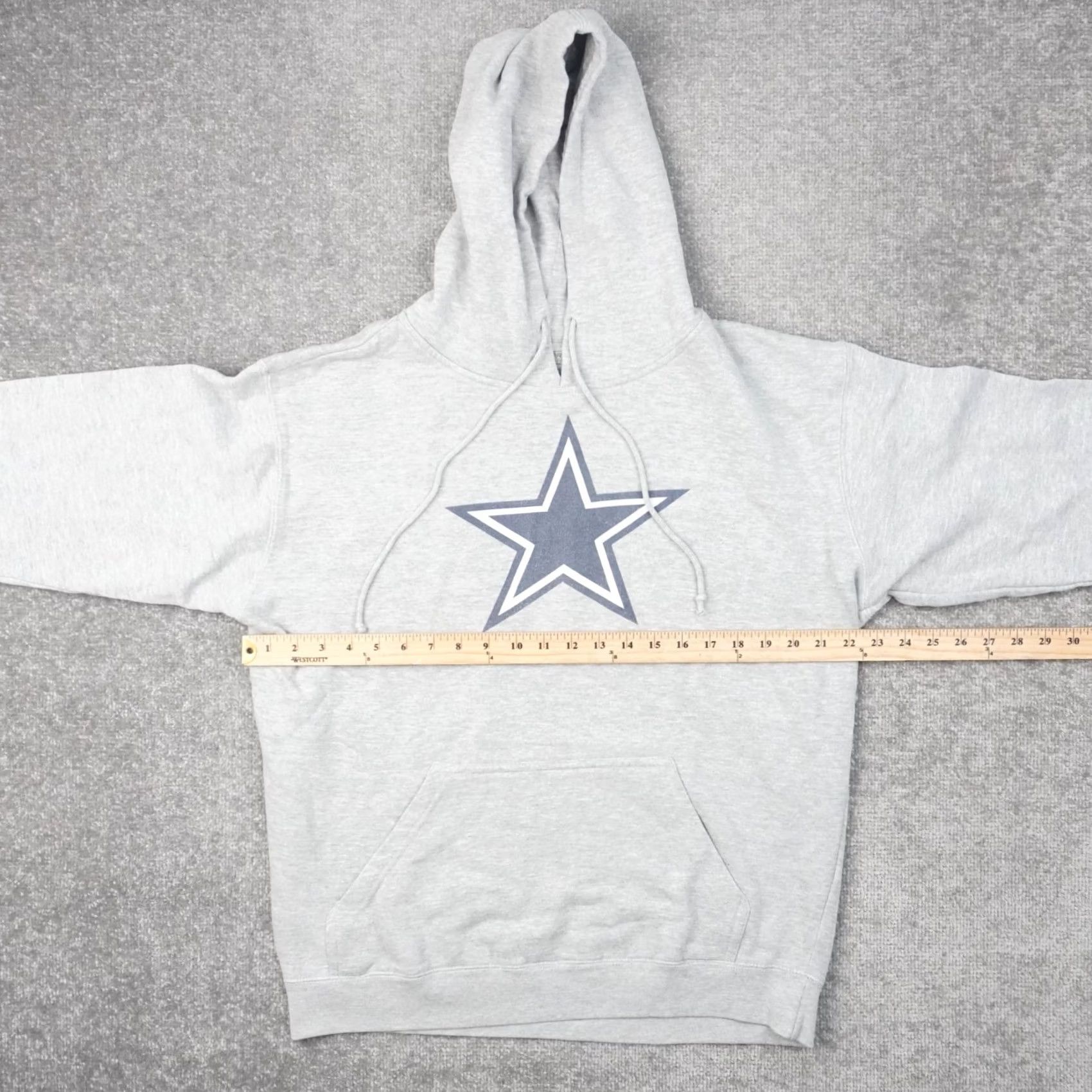 NFL NFL Pro Line Dallas Cowboys Mens Large Gray Long Sleeve Drawstring Hoodie Size US L / EU 52-54 / 3 - 4 Thumbnail