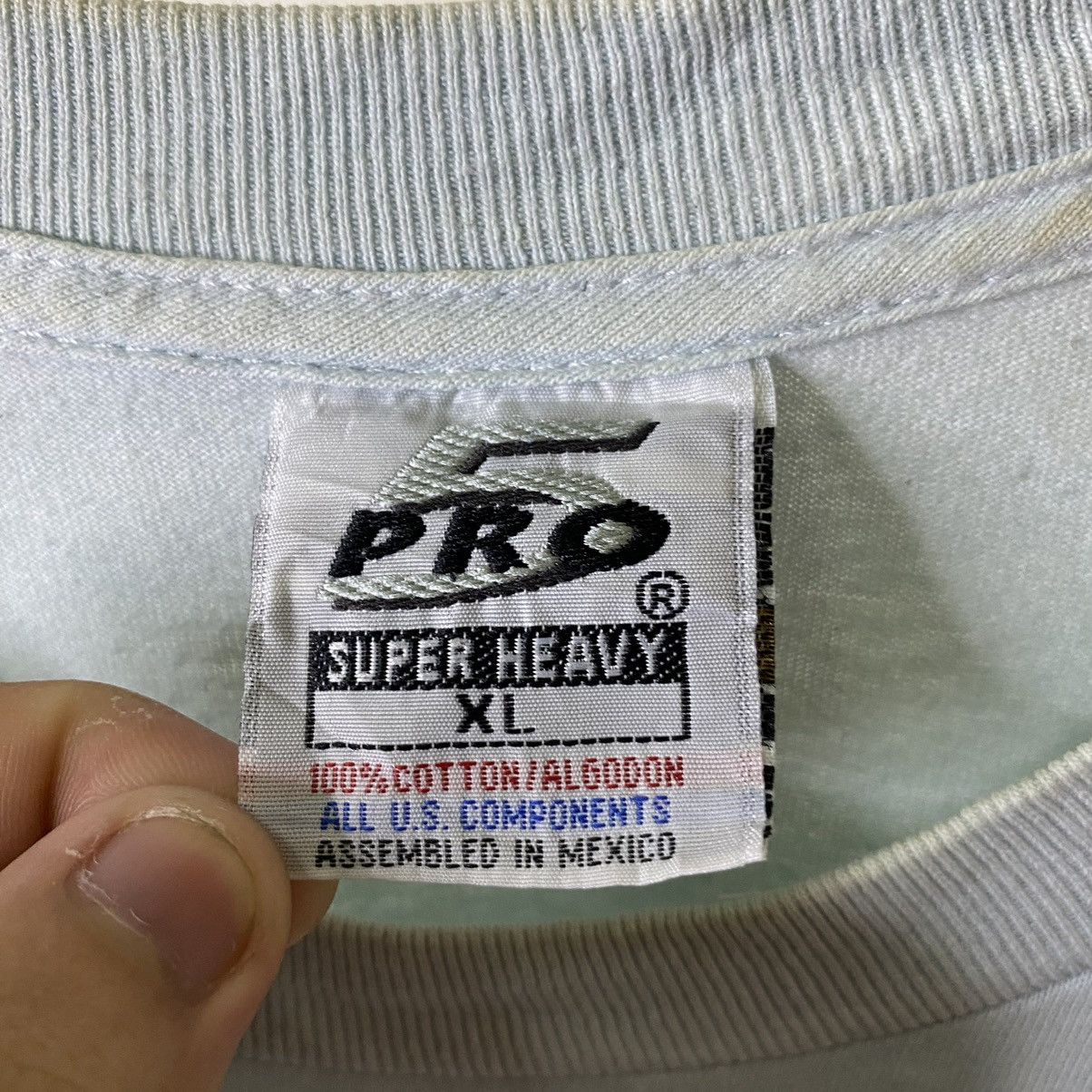 Other Vintage 90s 5Pro Baby Blue Blank Tee Nice & Crispy Cotton Size US XL / EU 56 / 4 - 3 Thumbnail