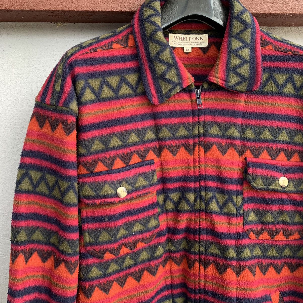 Japanese Brand JapaneseBrand Vintage 90s Fleece Zip Jacket Native Design Size US XL / EU 56 / 4 - 3 Thumbnail