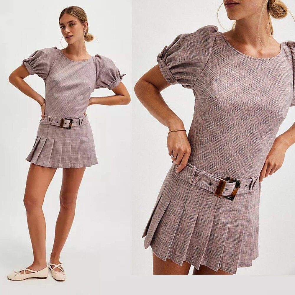 Free People New Free People Sevi Plaid Mini Dress Size M Size M / US 6-8 / IT 42-44 - 2 Thumbnail