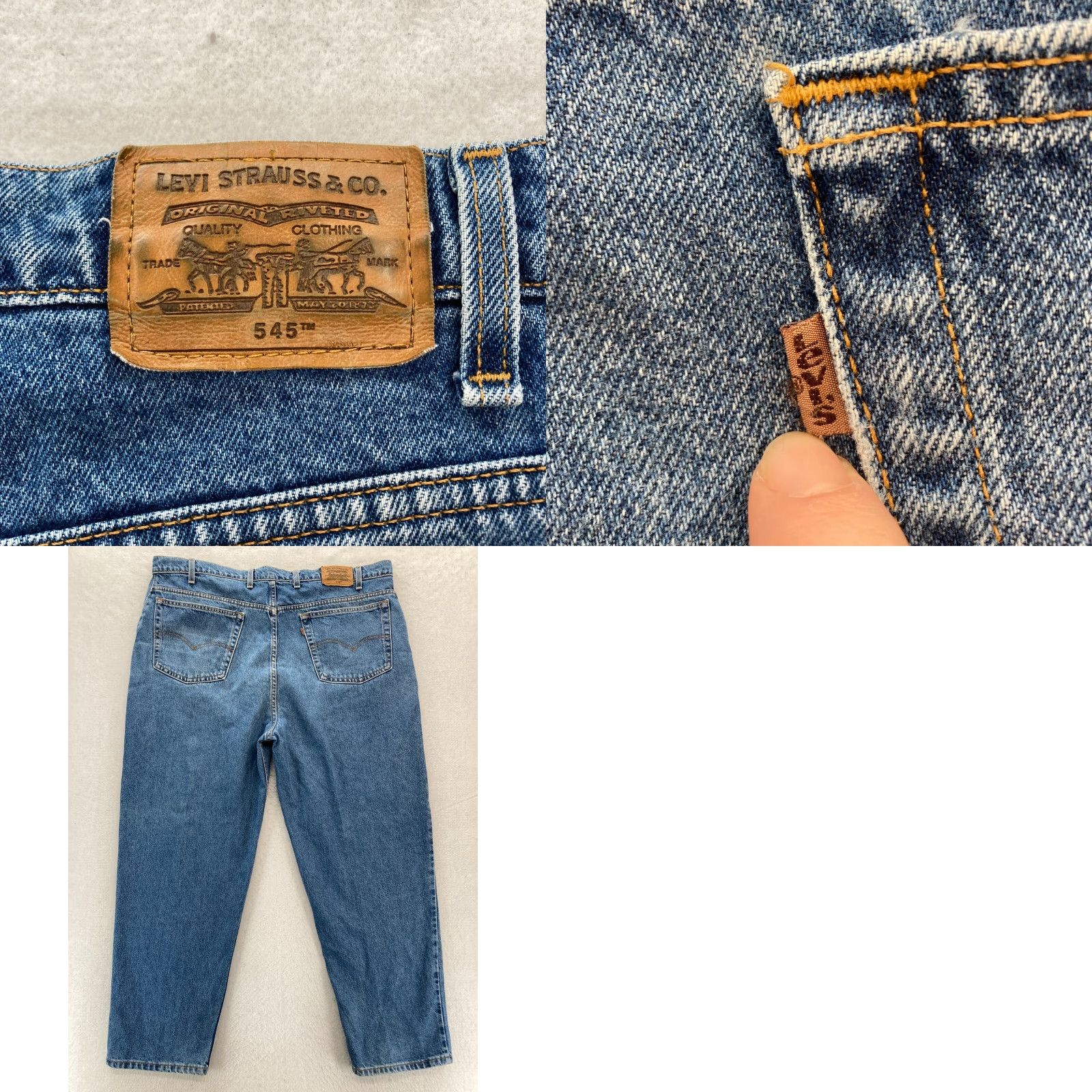 Levi's VINTAGE Levi's Jeans 545 Mens 44x30 Blue Denim 90s Tapered Loose Fit 1998 Mens Size US 44 / EU 60 - 9 Thumbnail