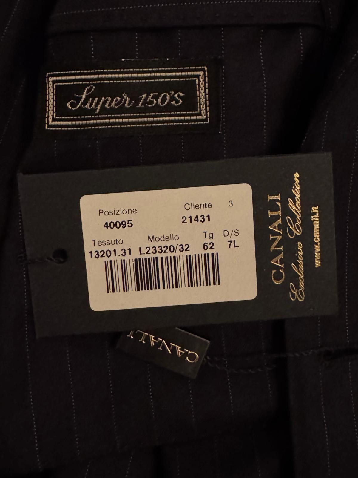Canali Canali suit super 150's 62L Size 54L - 4 Thumbnail
