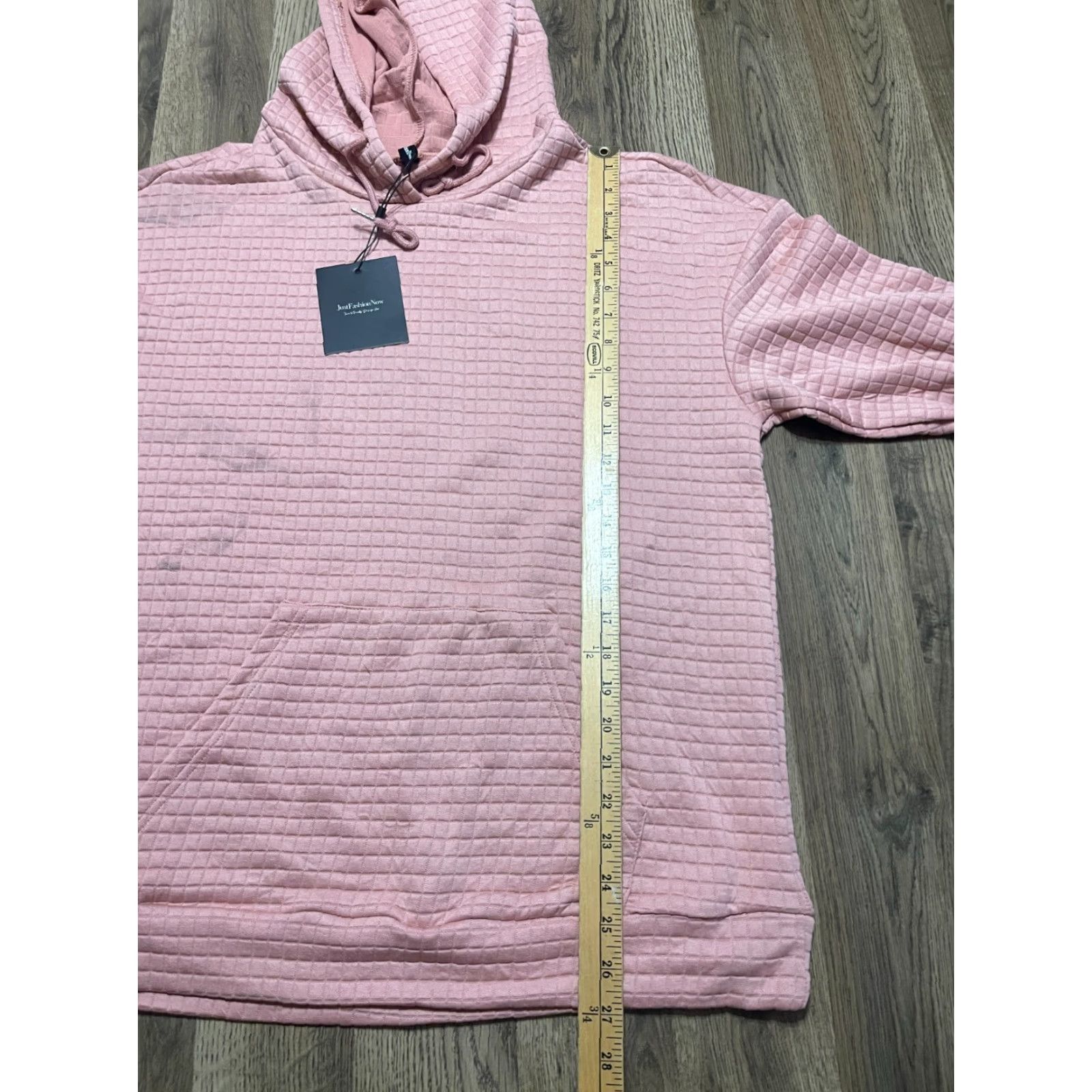 Vintage JustFashionNow Hoodie Women's XL Pink Pullover Textured NWD Modern Casual Pullover Size XL / US 12-14 / IT 48-50 - 6 Thumbnail