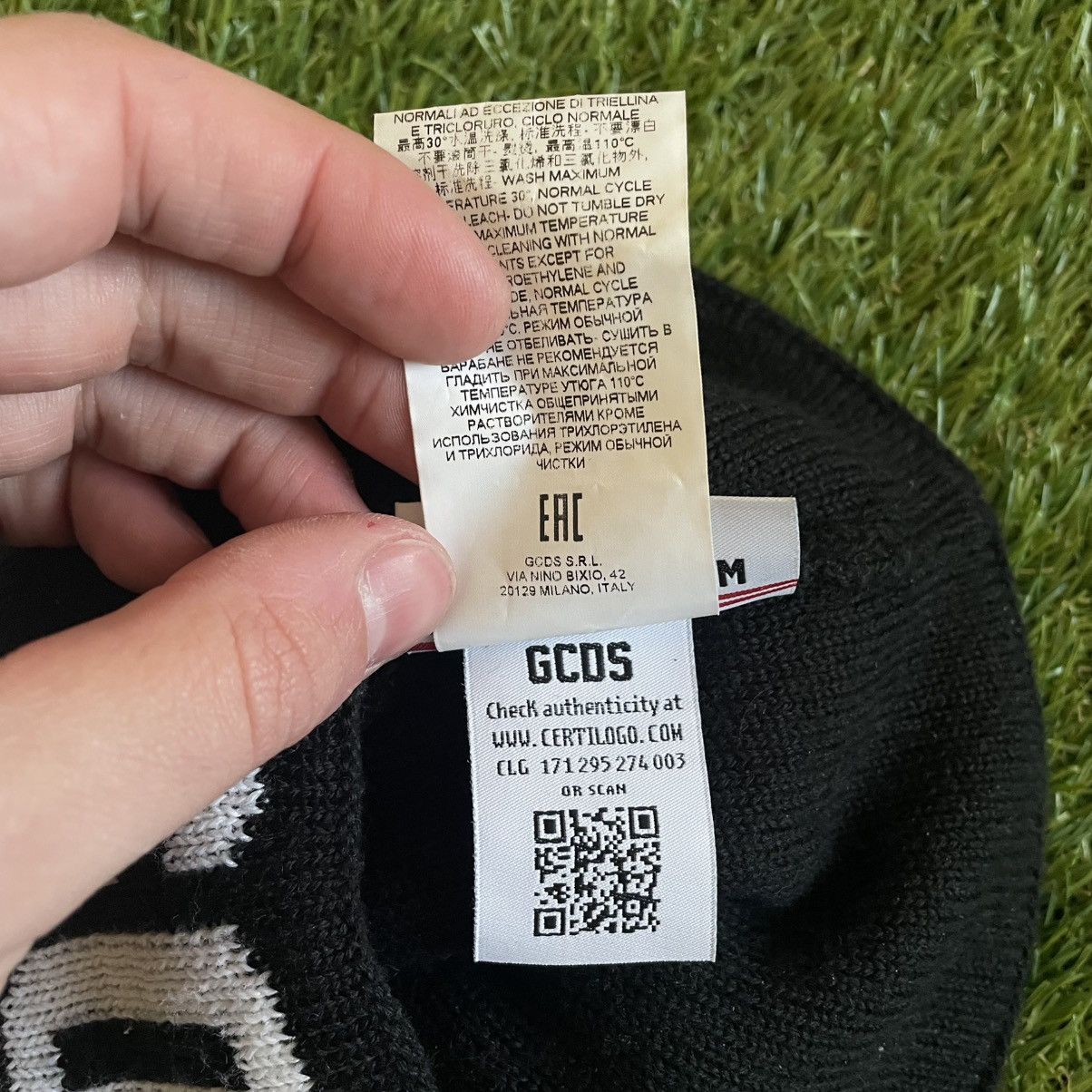 GCDS GCDS Beanie Black Adult OSFA Designer Made in Italy Size ONE SIZE - 5 Thumbnail