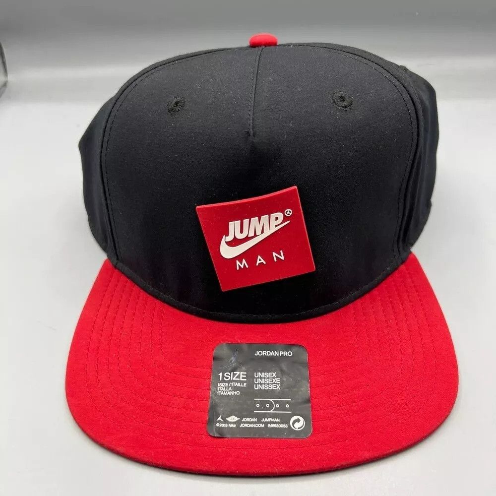 Jordan Brand Air Jordan Pro Hat Men Black Red Jumpman Nike Snap Back Cap Size ONE SIZE - 1 Thumbnail