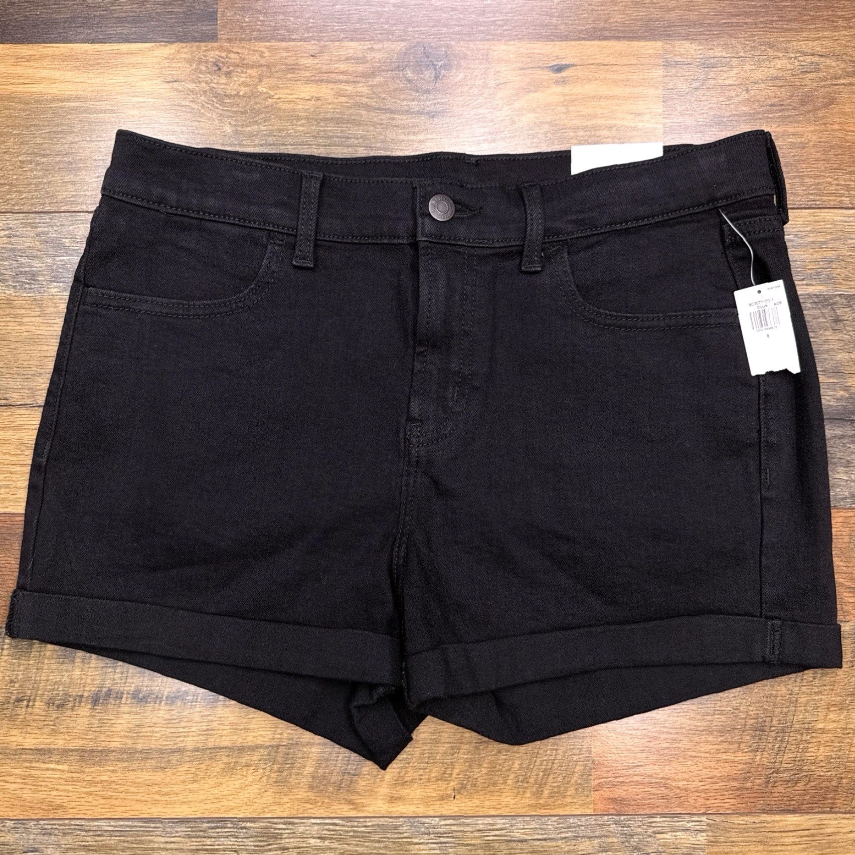 Old Navy Old Navy Shorts Womens 6 Black Denim Stretch 3 Inch Mid Rise Stretch New Size 28" / US 6 / IT 42 - 2 Thumbnail
