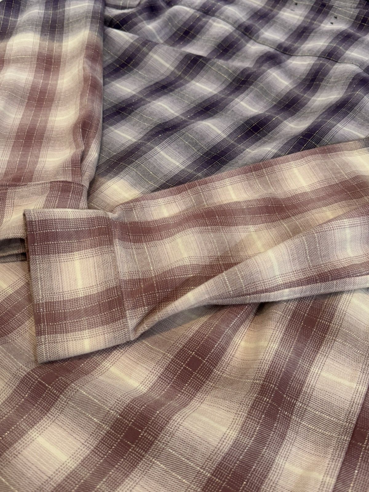 Amiri Amiri Ombre Plaid Lurex Flannel Shirt Size US S / EU 44-46 / 1 - 5 Thumbnail