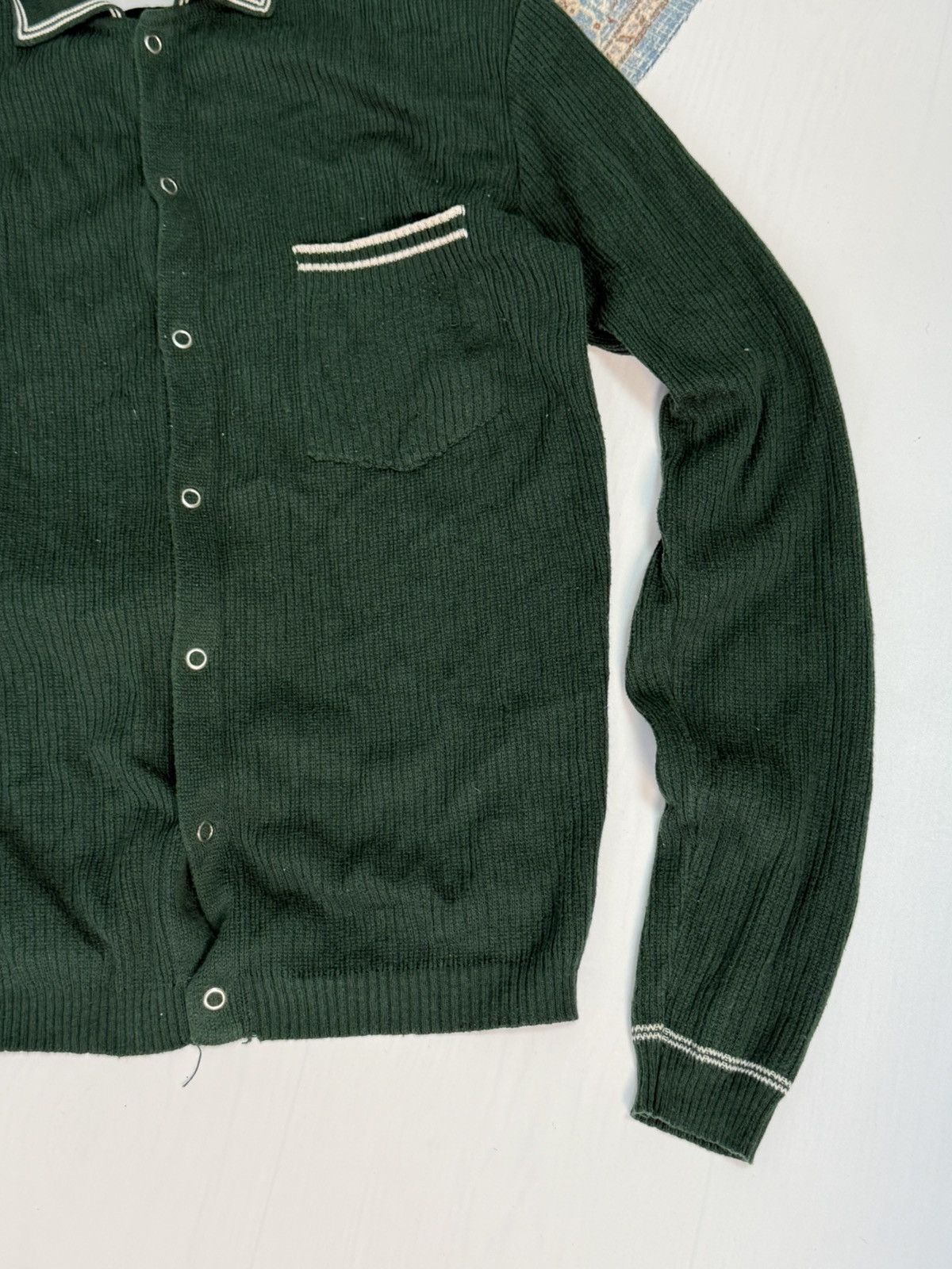 Percival Percival Green Cotton Cardigan Size in Fact S Size US XS / EU 42 / 0 - 3 Thumbnail