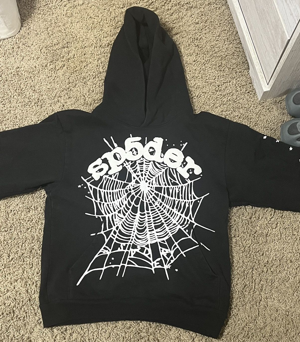 Designer × Spider × Streetwear Sp5der OG Web Hoodie (Black