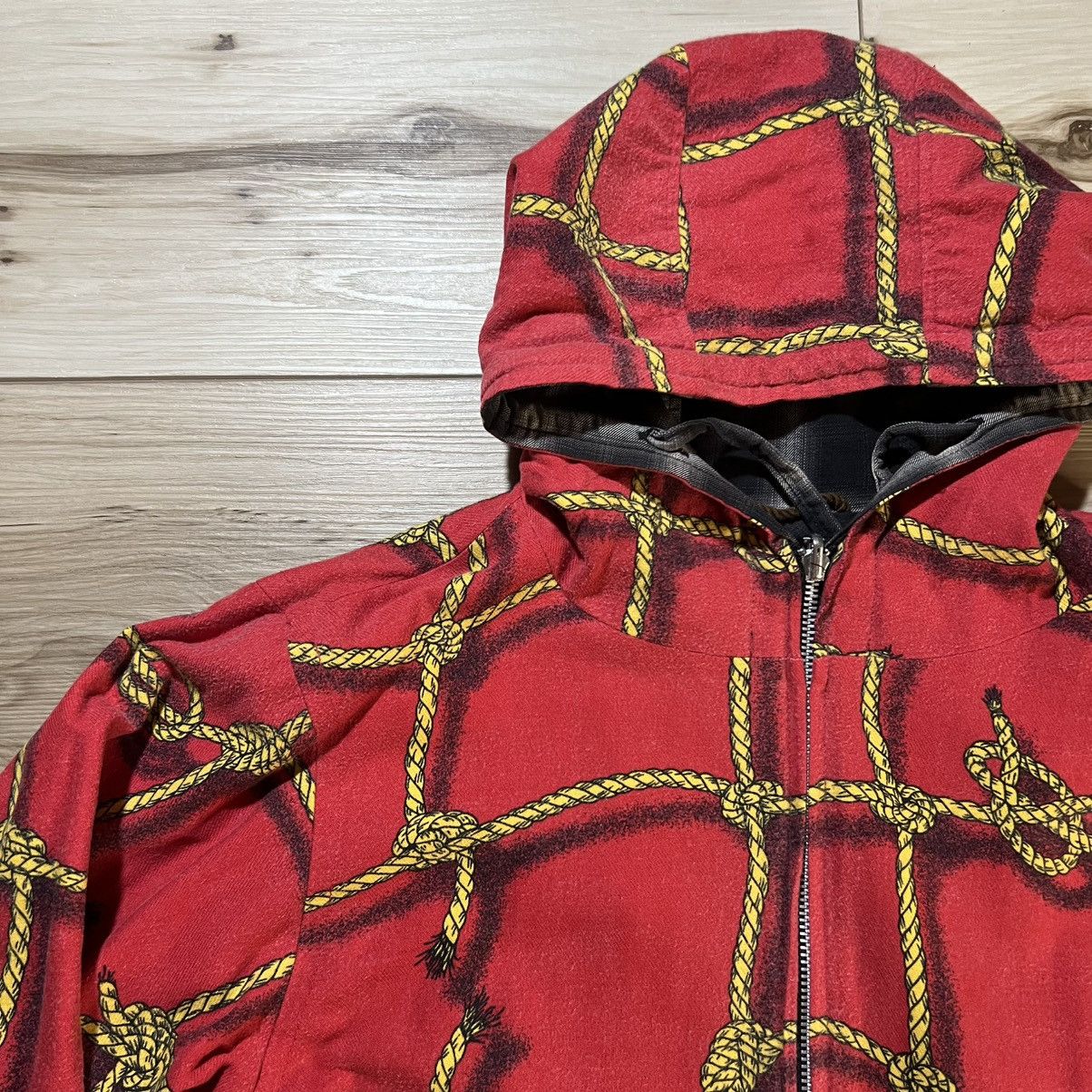 Sasquatchfabrix Sasquatchfabrix AW05 3D Rope Check Reversible Hoodie Size US M / EU 48-50 / 2 - 4 Thumbnail