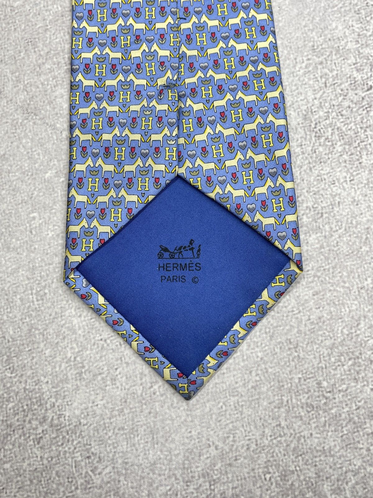 Hermes Vintage Hermes Silk Tie Monogram France Design Y2K Luxury Size ONE SIZE - 5 Thumbnail