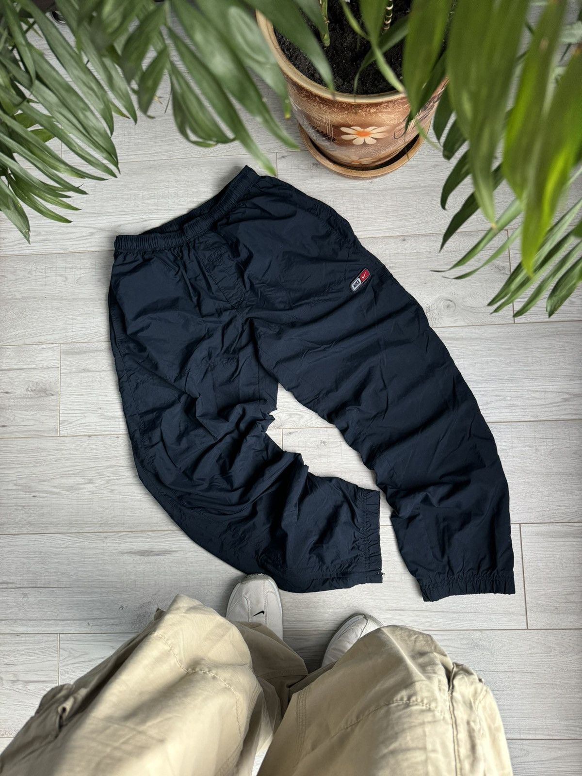Nike × Vintage Y2K Vintage Nike Nylons Track Pants swoosh Size US 34 / EU 50 - 1 Thumbnail