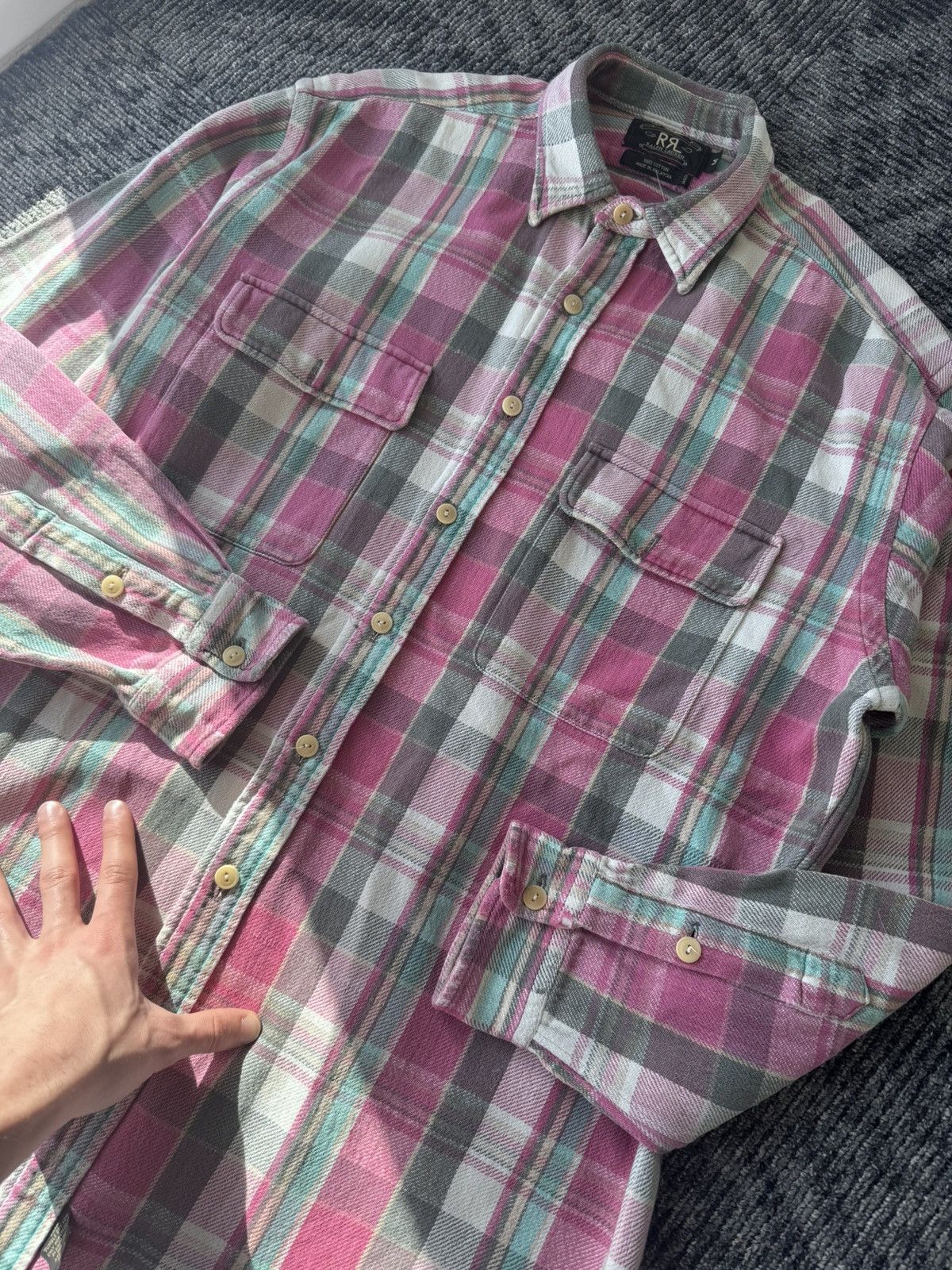 RRL Ralph Lauren RRL Ralph Lauren double RL pink flanel shirt vitage Size US M / EU 48-50 / 2 - 5 Thumbnail