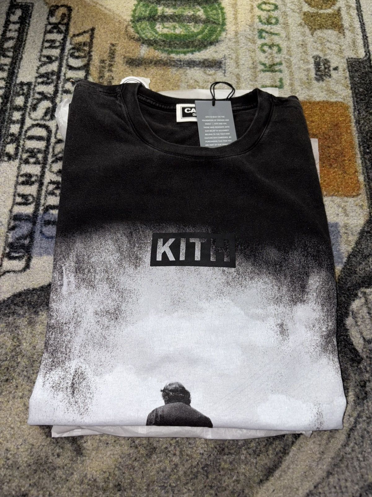 KITH X JOHNNY CASH WALK THE LINE VINTAGE TEE - BLACK