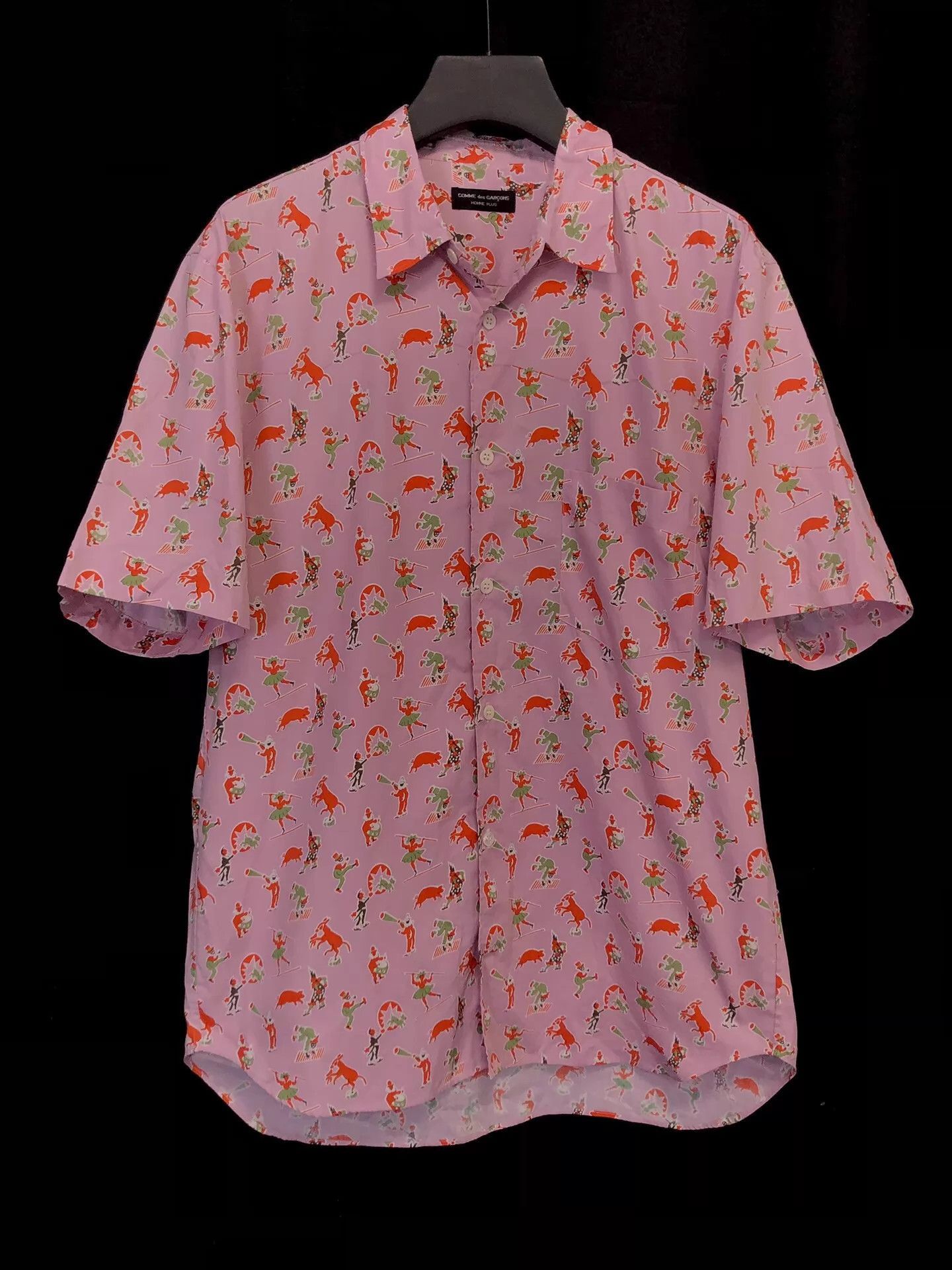 Comme des Garcons Pink Printed Short Sleeve Button-Up Shirt Size US S / EU 44-46 / 1 - 1 Thumbnail
