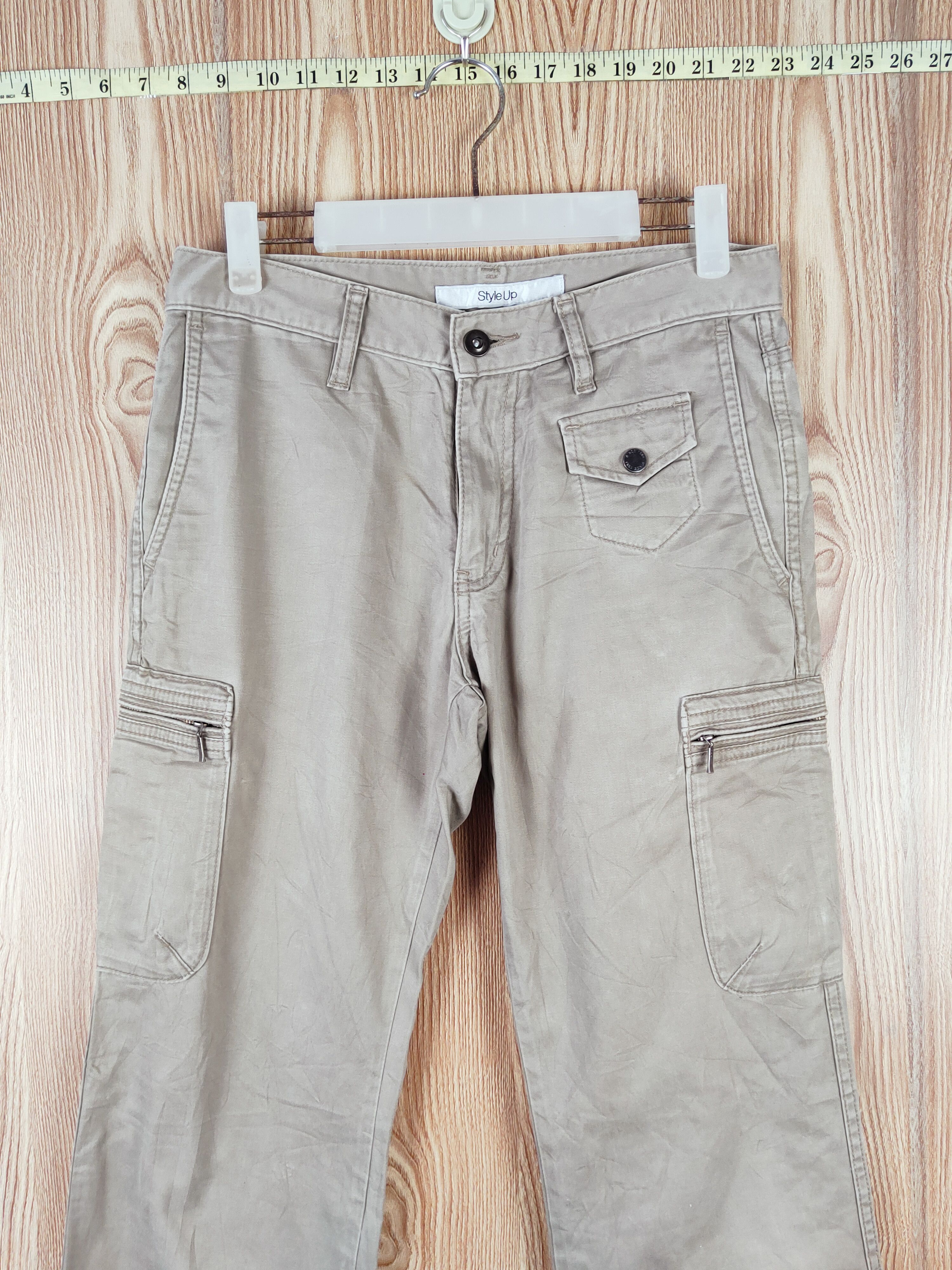 Japanese Brand Uniqlo Beige Multipocket Tactical Cargo Pants #W212 Size US 30 / EU 46 - 2 Thumbnail