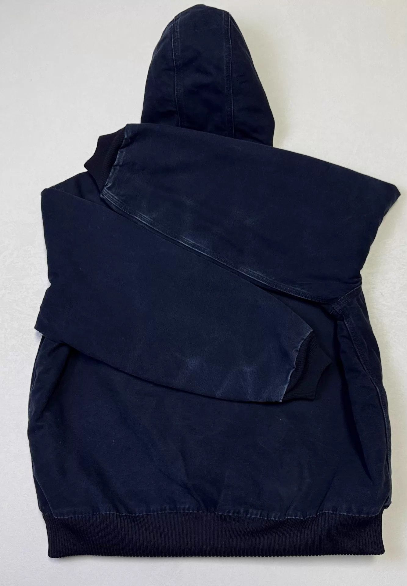 Carhartt Vintage Carhartt J130 Hooded Work Jacket M Blue L Size US L / EU 52-54 / 3 - 6 Thumbnail