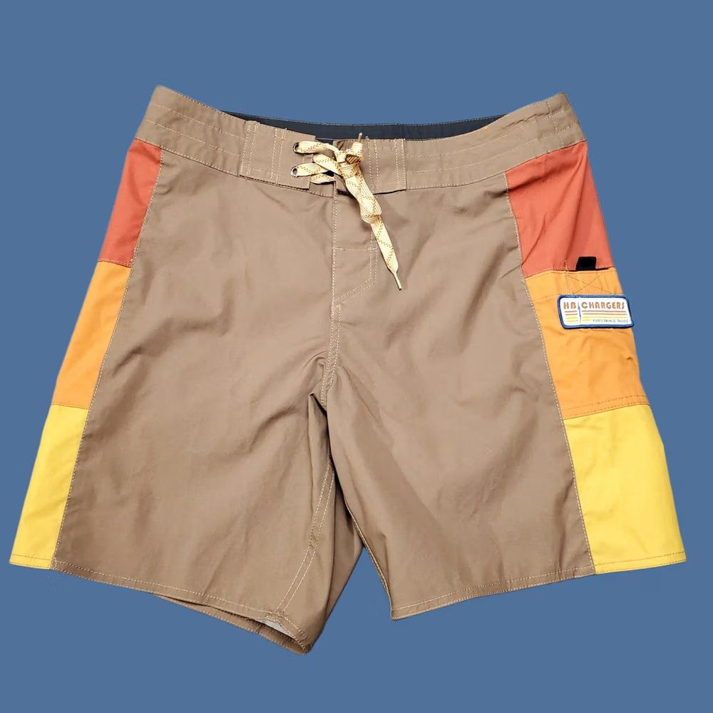 Howler Brothers Howler Bros Board Shorts Mens 32 Brown Retro HB Chargers Surf Trunks Size US 32 / EU 48 - 1 Thumbnail