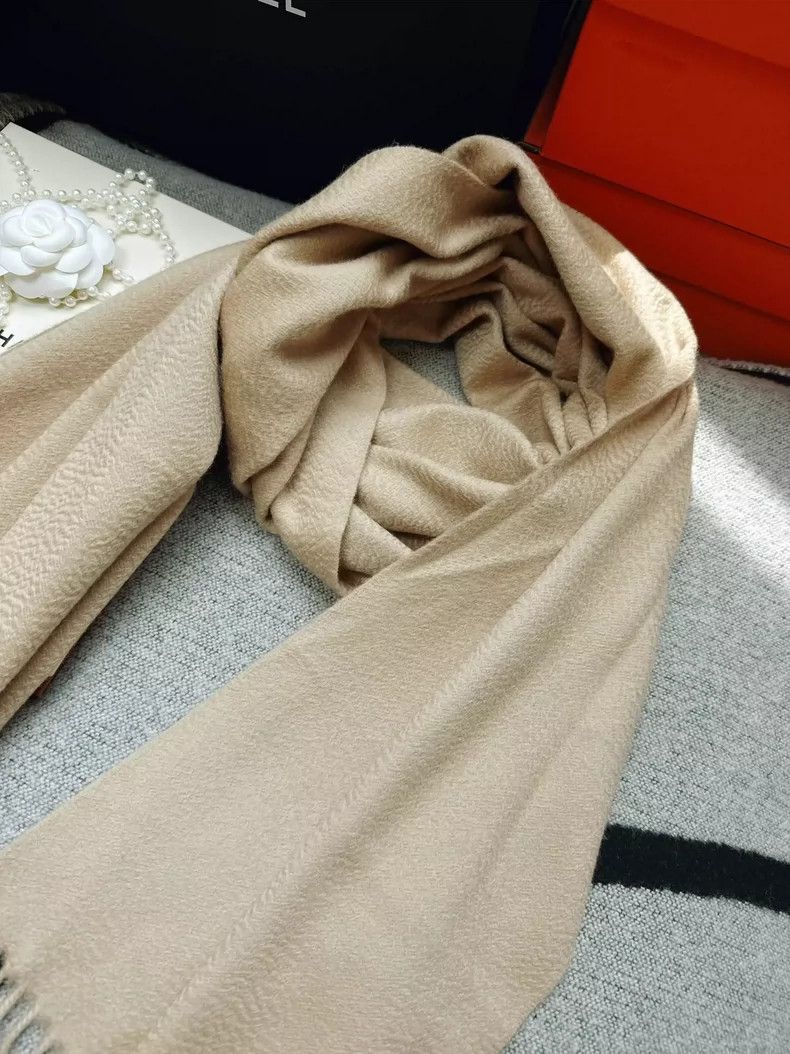 Loro Piana LORO PIANA Carce color tasselled cashmere border scarf Size ONE SIZE - 4 Thumbnail