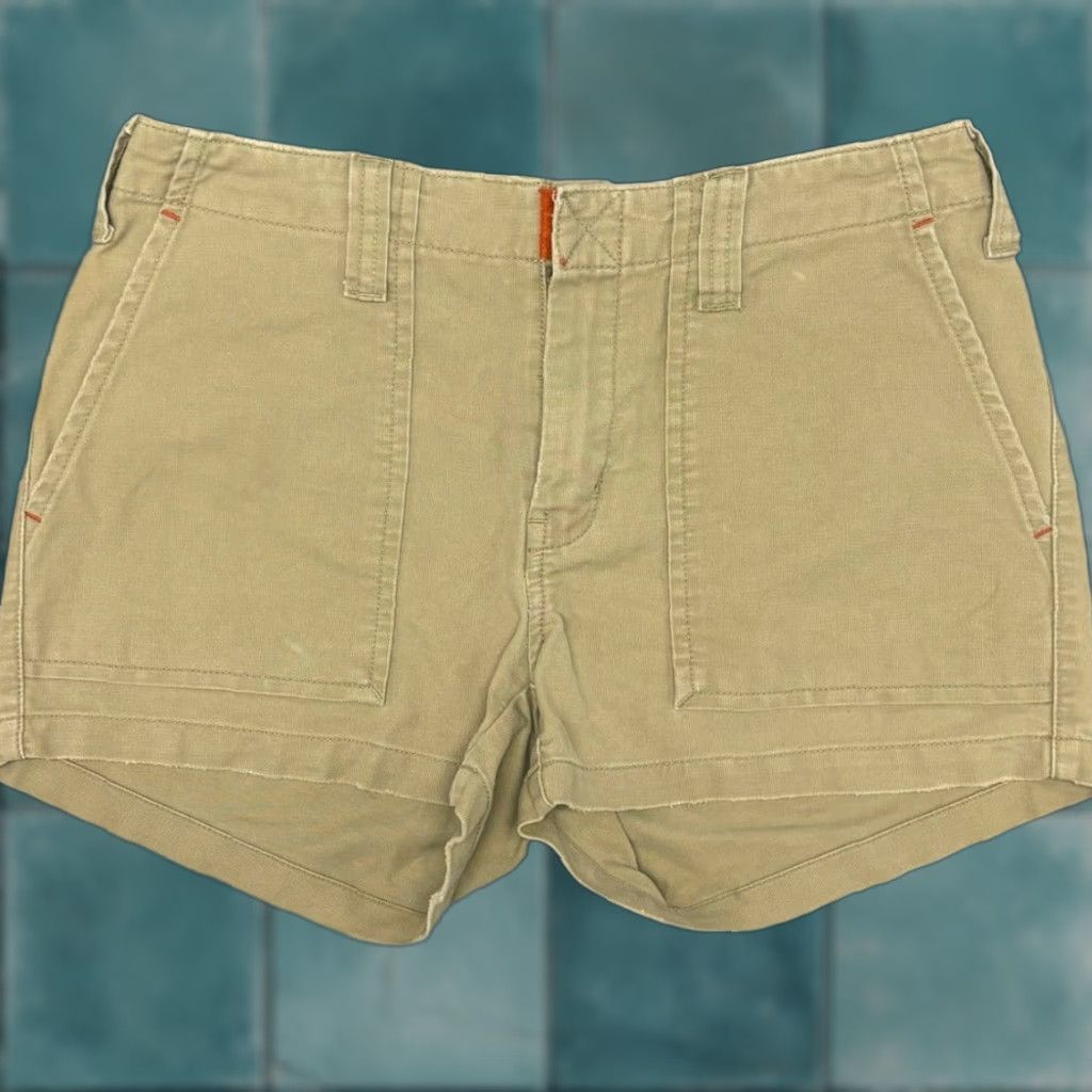 Abercrombie & Fitch VINTAGE Abercrombie & Fitch Shorts Cargo Military Womens 2 Beige Tan Cotton 100% Utility Y2K 2000s Girls/Mens? Size 26" / US 2 / IT 38 - 1 Thumbnail