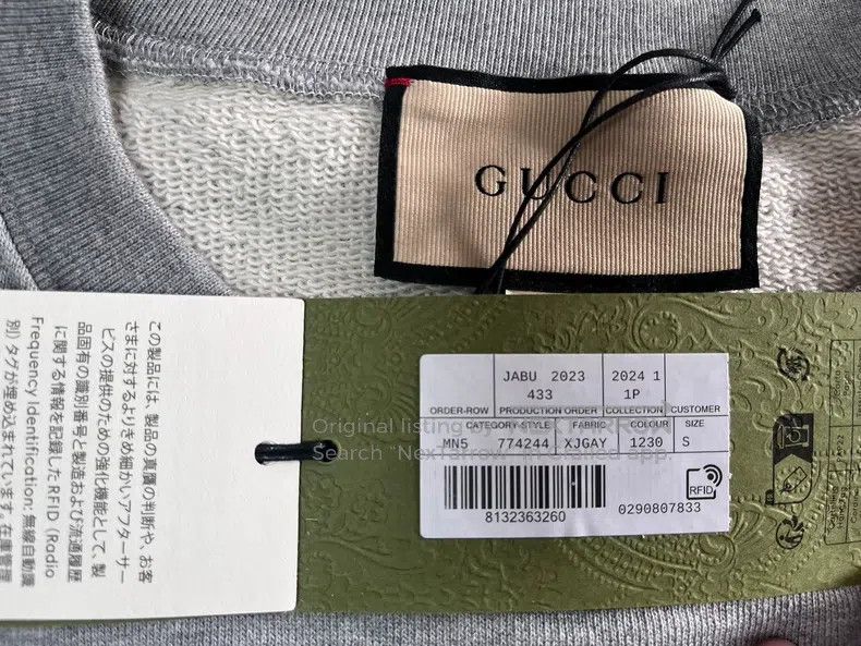 Gucci Gucci SS24 2024 Early Spring Men's Clothing Series Letter Size US S / EU 44-46 / 1 - 4 Thumbnail