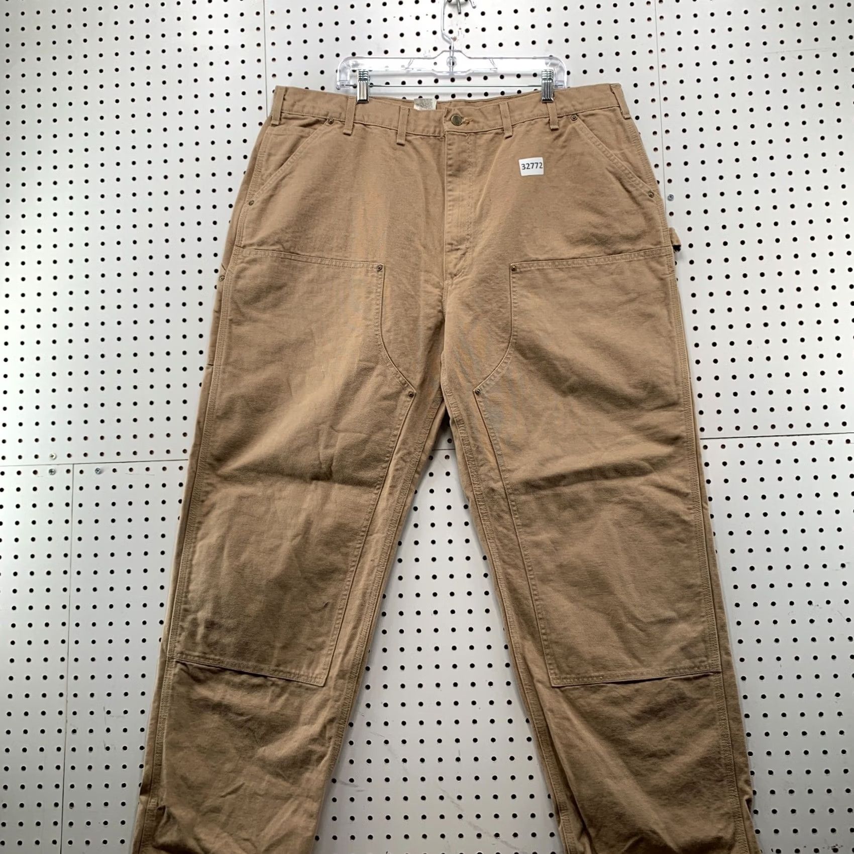 Carhartt VINTAGE Carhartt Pants Double Knee Canvas Mens 42x35 Brown USA Union Made Carhartt Pants Men 42x35 Brown USA Carpenter Style Size US 42 / EU 58 - 2 Thumbnail
