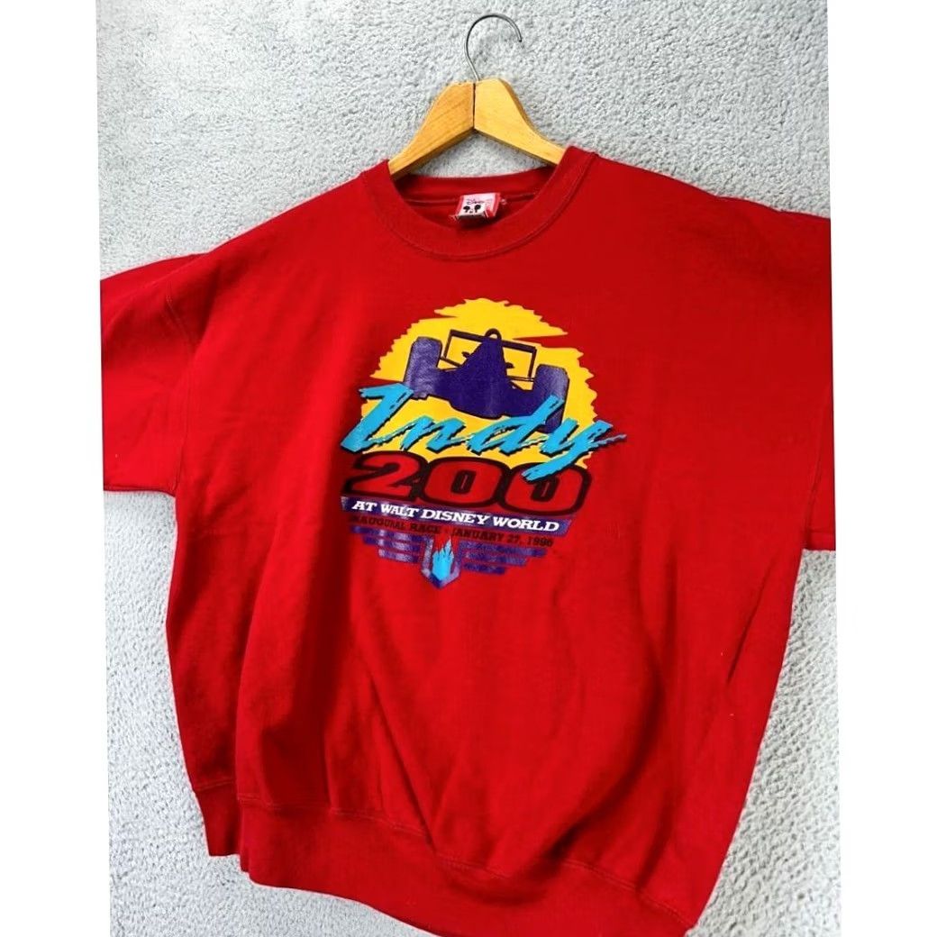 Disney VINTAGE Disney Designs Sweater Mens XL Red Indy 200 At Walt Disney World Made In USA Size US XL / EU 56 / 4 - 4 Thumbnail