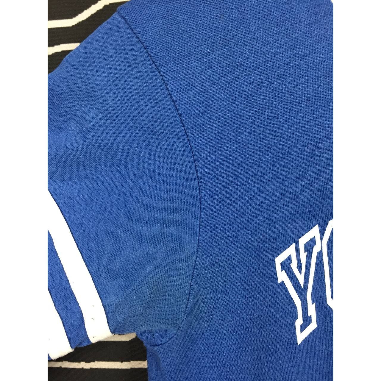 Augusta Sportswear × Vintage Vtg 50/50 Augusta Sportswear Young Life Sleeve Stripe Tee Size US S / EU 44-46 / 1 - 7 Thumbnail