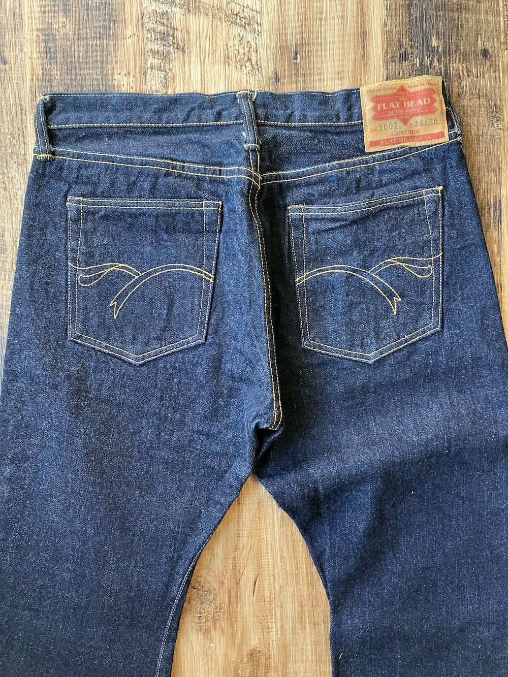 The Flat Head THE FLAT HEAD 1007 Bootcut W31 x L32 Zimbabwe cotton 14.5oz Size US 31 - 10 Thumbnail