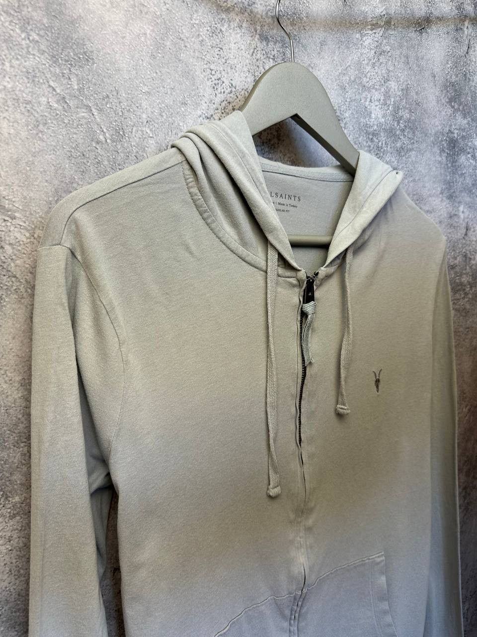 Allsaints ALLSAINTS Brace Hoody Lightweight Full Zip Gray Long Sleeve Size US M / EU 48-50 / 2 - 4 Thumbnail