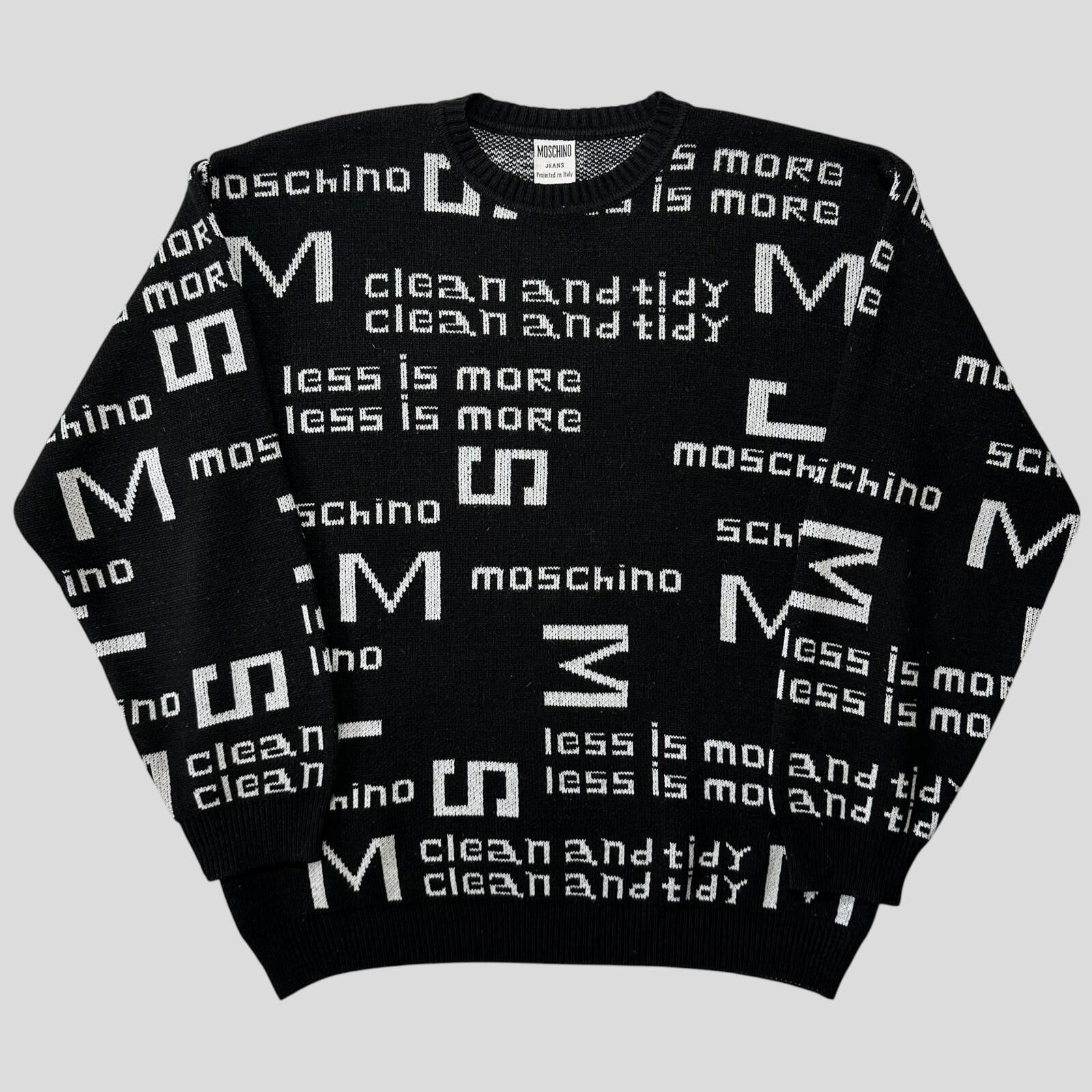 Other Moschino Jeans 1999 Less Is More Knitted Sweater - M/L Size US L / EU 52-54 / 3 - 1 Thumbnail