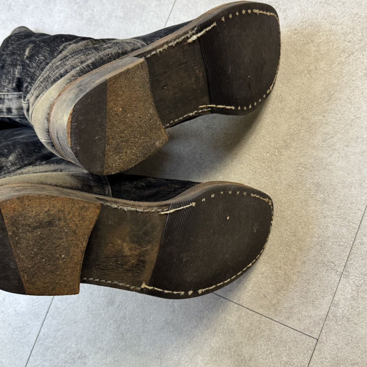 Jun Takahashi × Undercover Undercover but beautiful Denim Boots Size US 10.5 / EU 43-44 - 6 Thumbnail