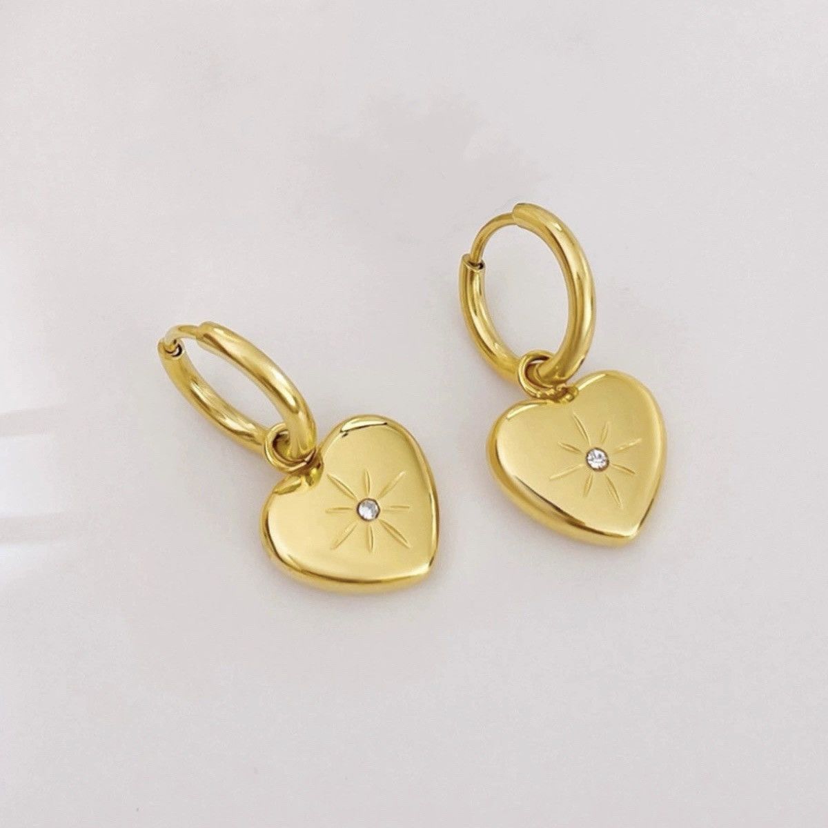 Other Love Heart Dangle Drop Earrings for Women Size ONE SIZE - 3 Thumbnail