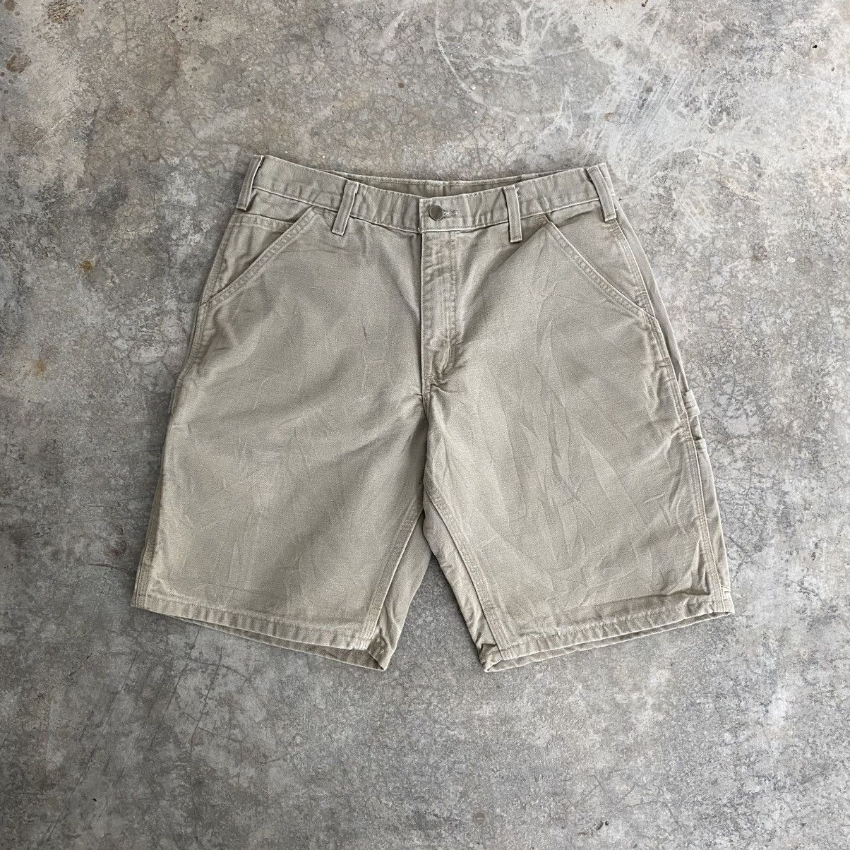 Carhartt Vintage Carhartt Tan Carpenter Baggy Shorts Jorts Size US 32 / EU 48 - 6 Thumbnail