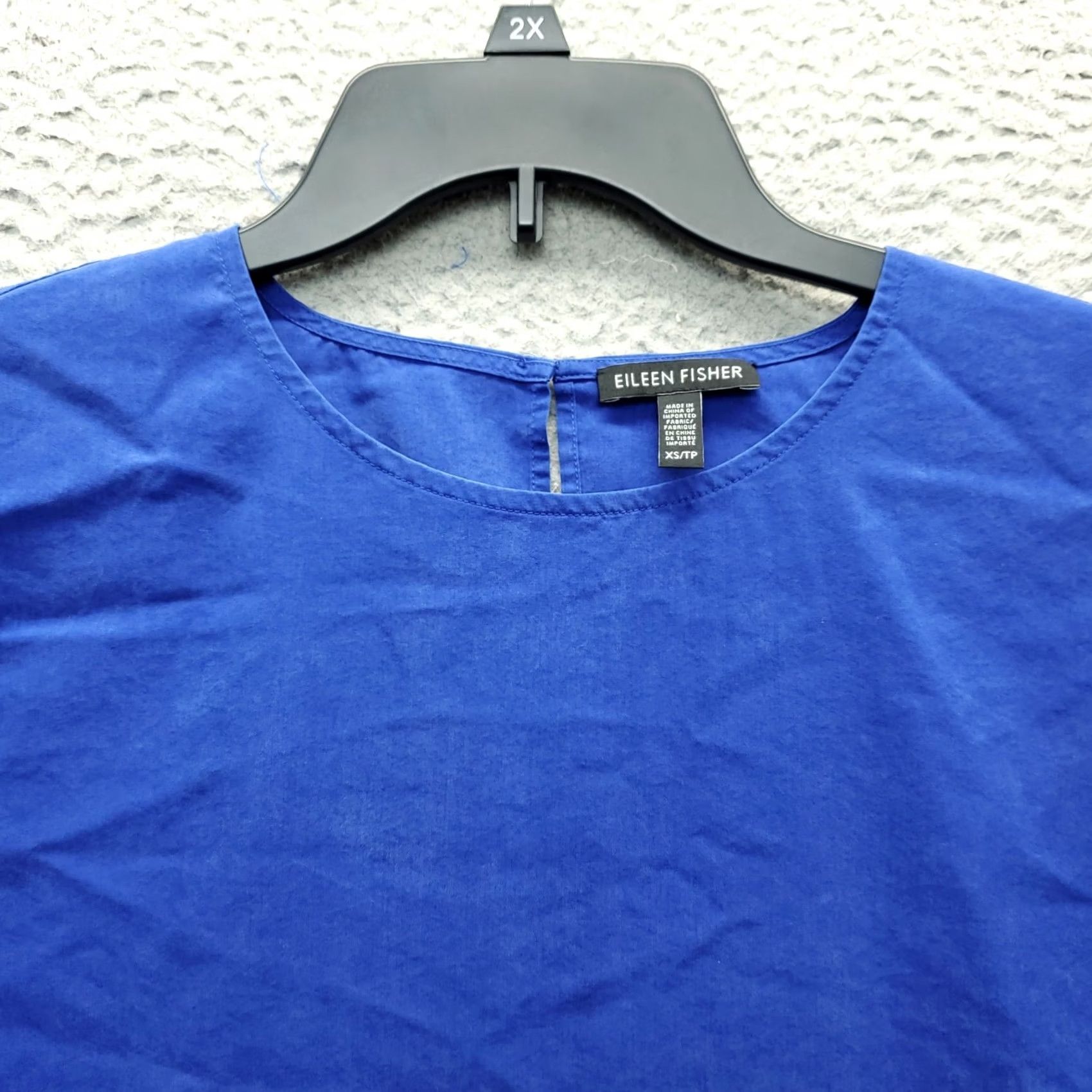Eileen Fisher Eileen Fisher Tunic Womens XS Blue Lyocell Round Neck Back Button Blouse Shirt Size XS / US 0-2 / IT 36-38 - 7 Thumbnail