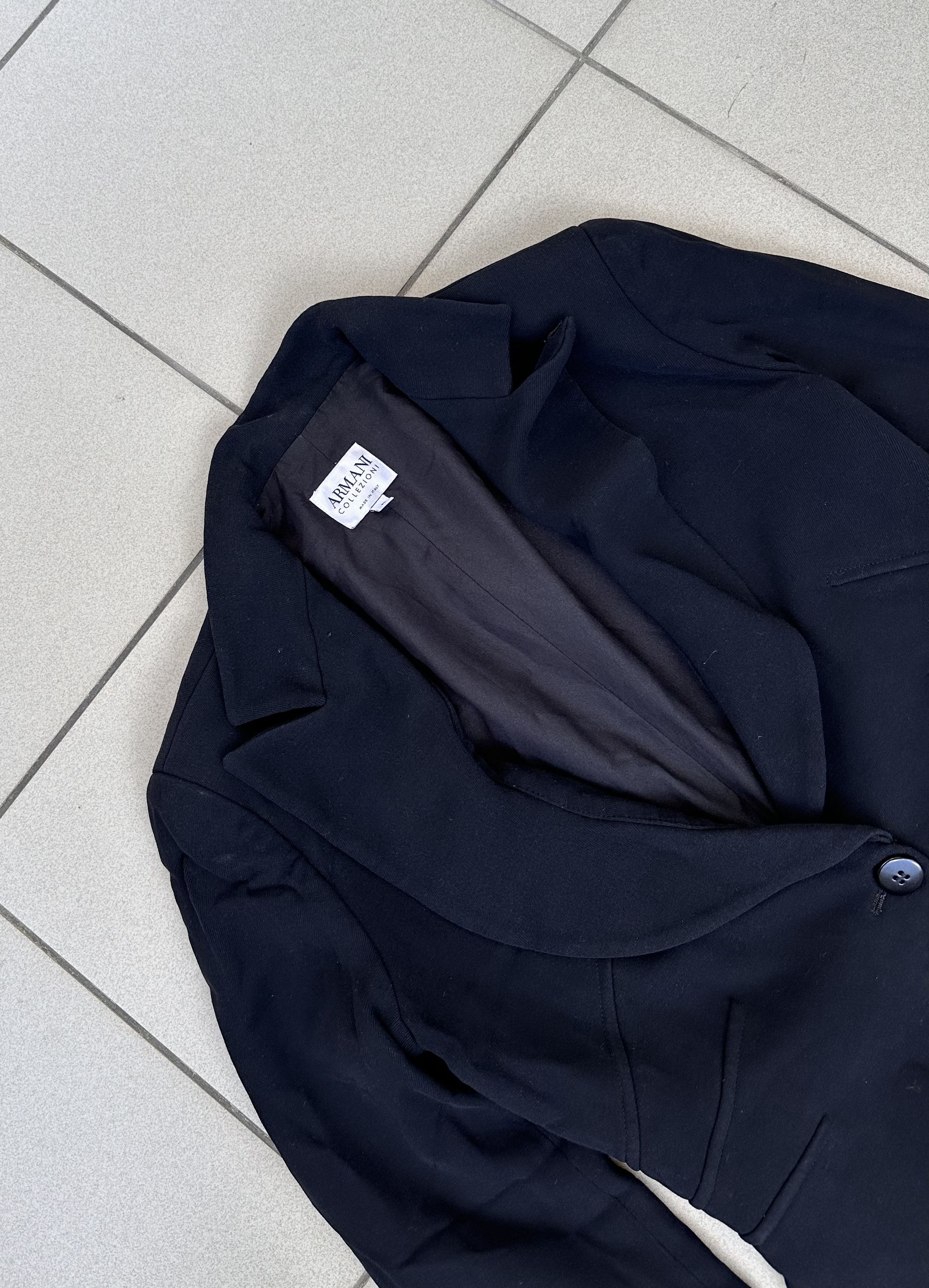 Armani Collezioni Vintage Armani Collezioni woolen blazer jacket Size L / US 10 / IT 46 - 2 Thumbnail