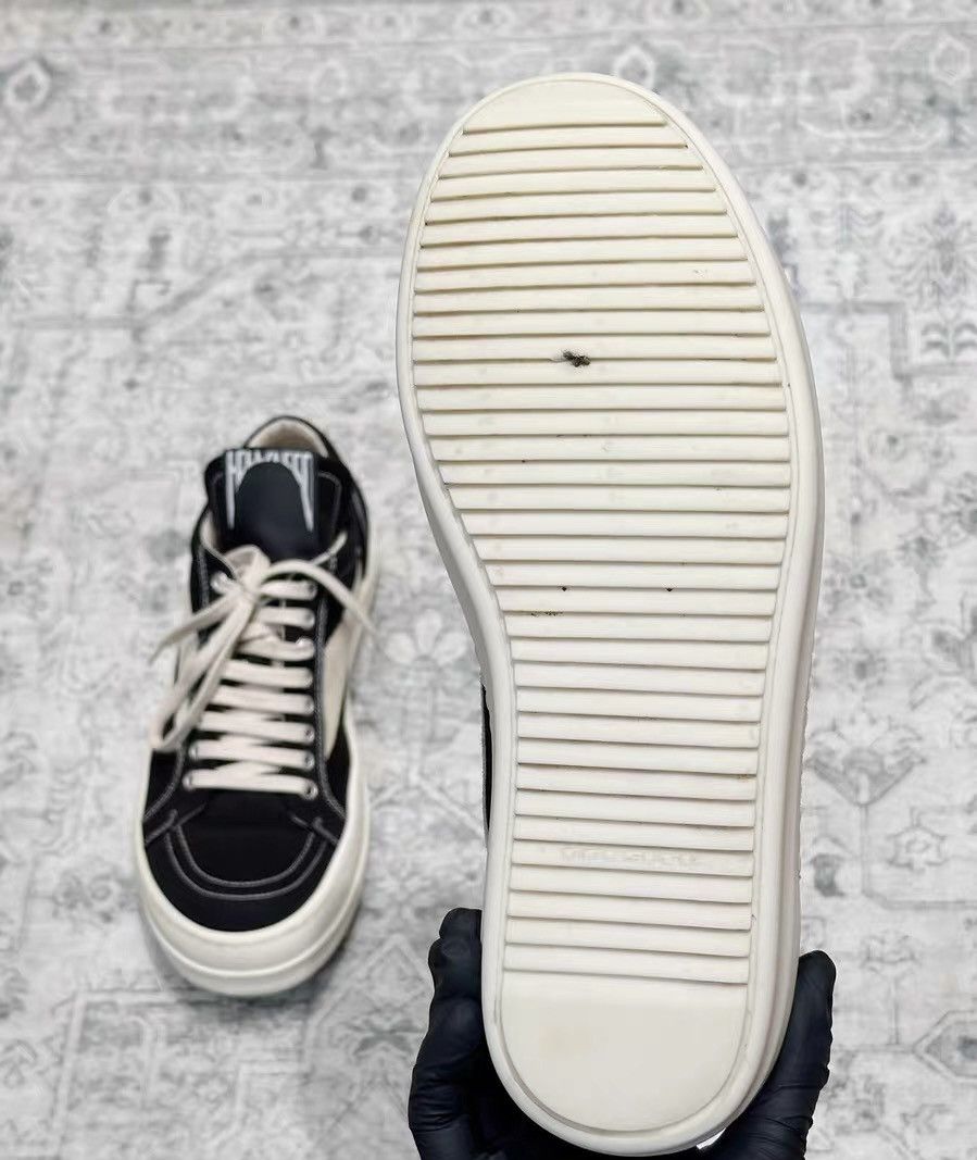 Rick Owens Rick Owens DRKSHDW new canvas sneakers, black & white Size US 8.5 / EU 41-42 - 9 Thumbnail